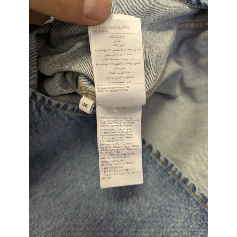 Bottega Veneta o1rshd1 Vintage Indigo Denim Shirt in Mid Blue Size US S / EU 44-46 / 1 - 19 Thumbnail