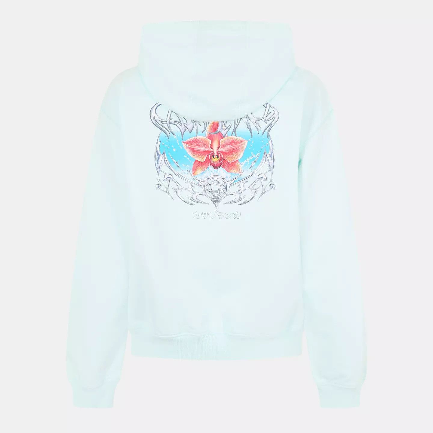 Casablanca o1g2r1mq0426 Blades Zip Hoodie in Pale Blue Size US L / EU 52-54 / 3 - 2 Thumbnail