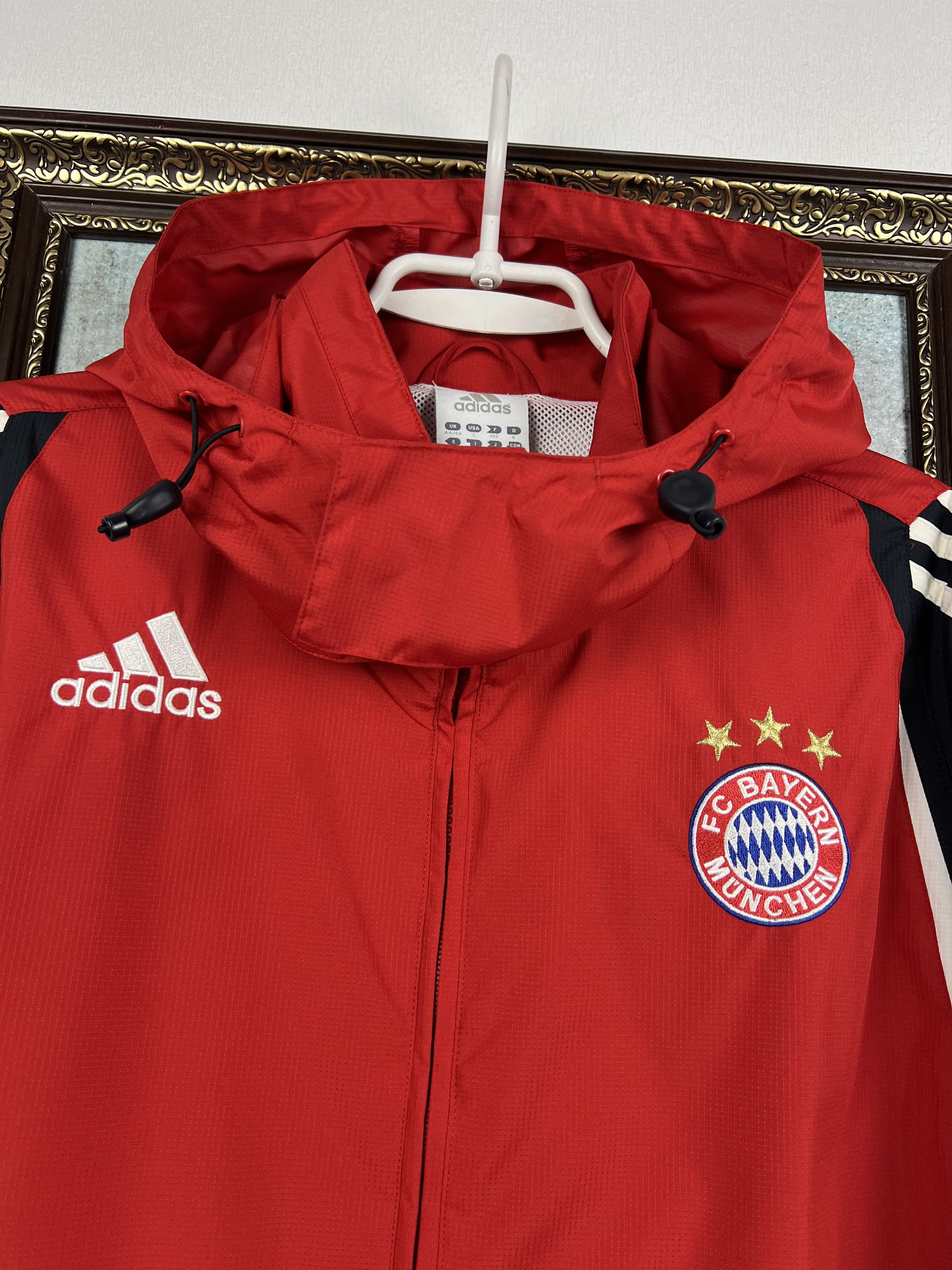 Adidas Bayern Munich Football Jacket Soccer Hooded Track Top Size US XL / EU 56 / 4 - 3 Thumbnail