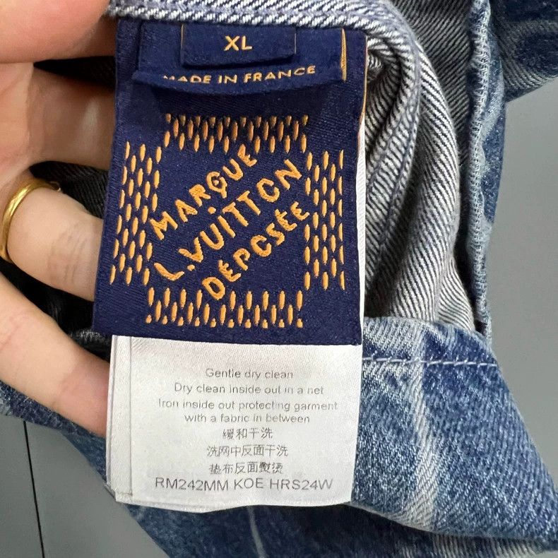 Louis Vuitton Louis Vuitton Blue presbyopic plaid denim shirt with short Size US XL / EU 56 / 4 - 3 Thumbnail