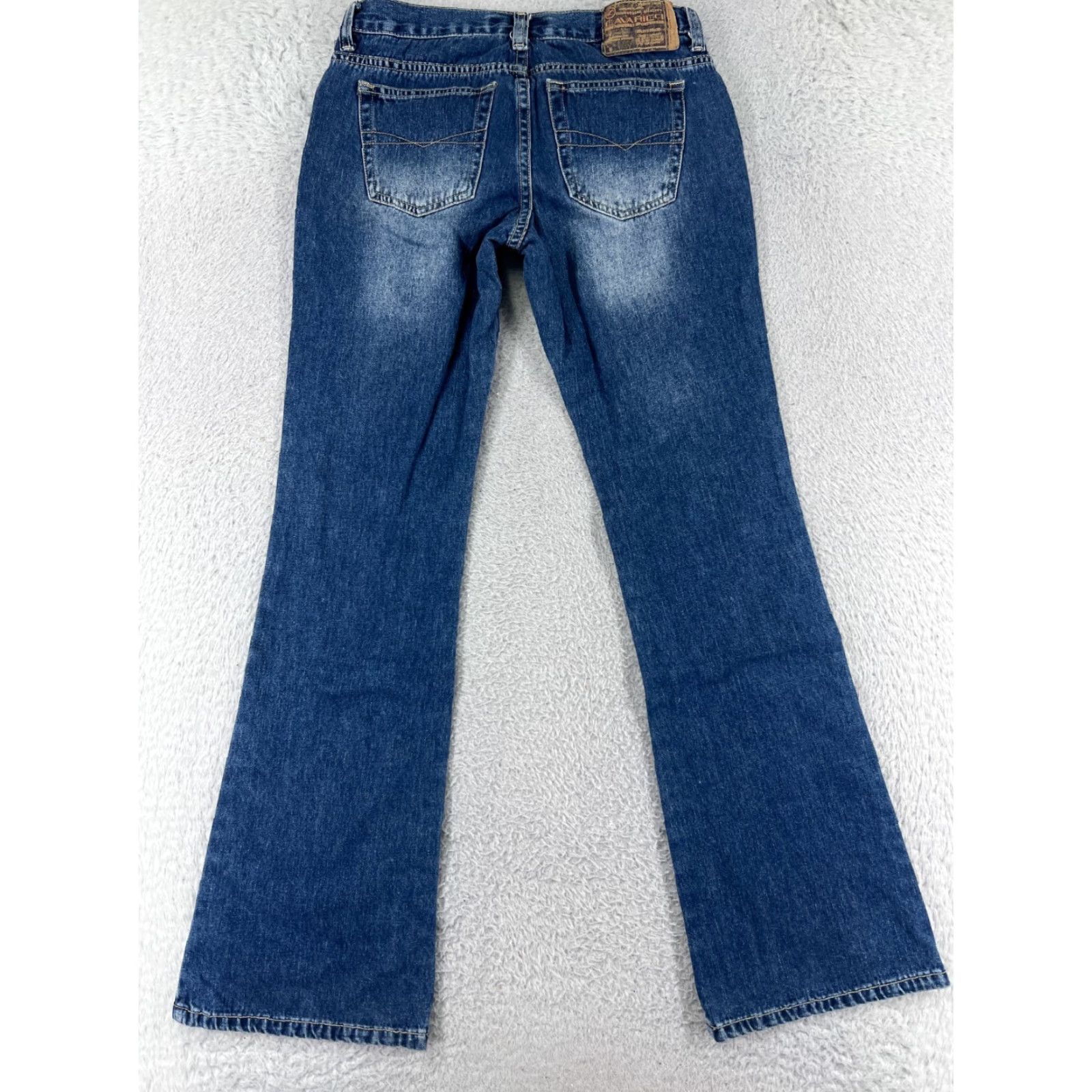 Denime Z. Cavaricci Jeans Womens 5 Blue Denim 100% Cotton Flared Low Rise 5-Pocket Design Vintage No N/A Size 27" / US 4 / IT 40 - 2 Thumbnail