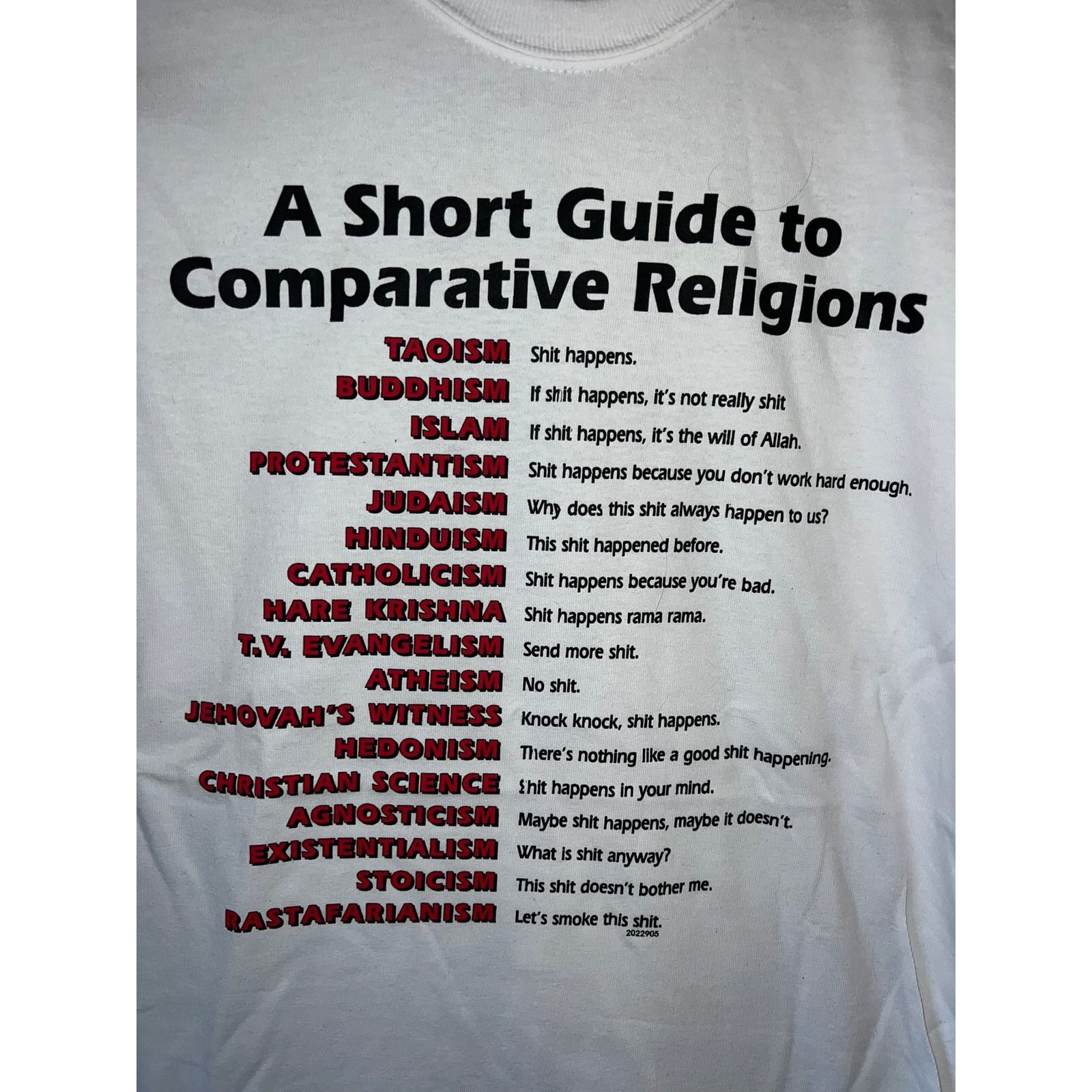 Gildan Vintage Short Guide Religon Shirt Joke Religous Shirt VTG S Size US S / EU 44-46 / 1 - 3 Thumbnail
