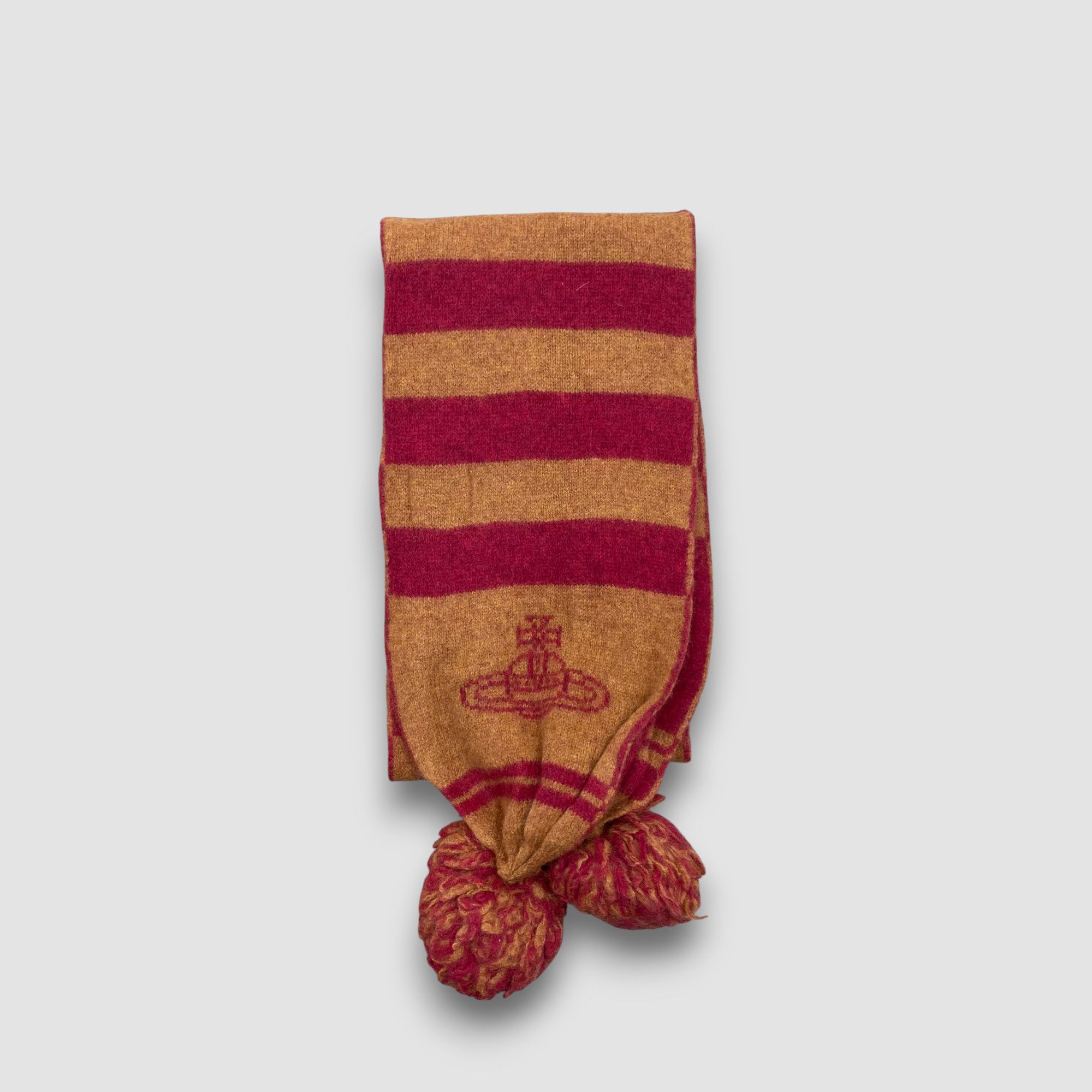 Japanese Brand Vintage Vivienne Westwood Scarf Muffler Orbs Wool Scarves Size ONE SIZE - 2 Thumbnail