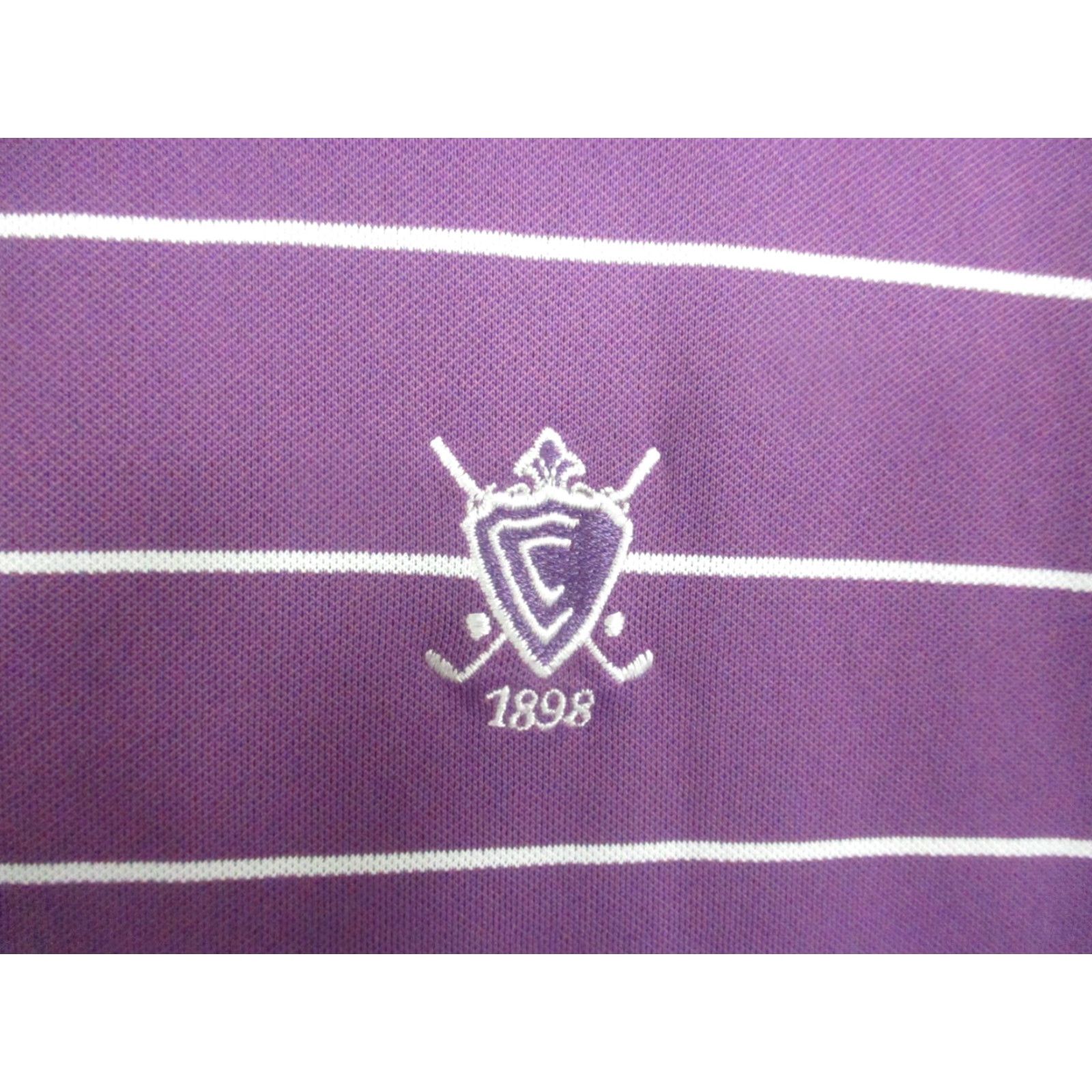 Peter Millar Peter Millar Summer Comfort Golf Polo Shirt Large Purple Stripe Mens Shirt Polo Size US L / EU 52-54 / 3 - 3 Thumbnail