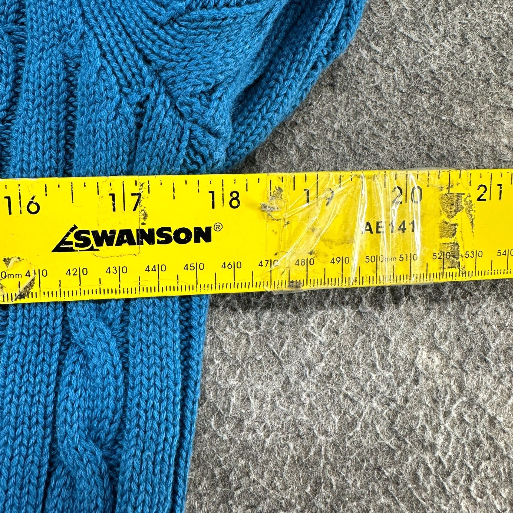 Vintage LL Bean Sweater Woman Small Blue Pullover Cable Knit Cotton Crew Neck Chunky Size S / US 4 / IT 40 - 6 Thumbnail