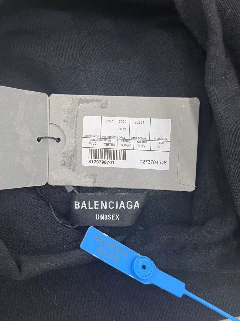 Balenciaga Balenciaga Logo logo splicing design hooded long-sleeved s Size US L / EU 52-54 / 3 - 5 Thumbnail