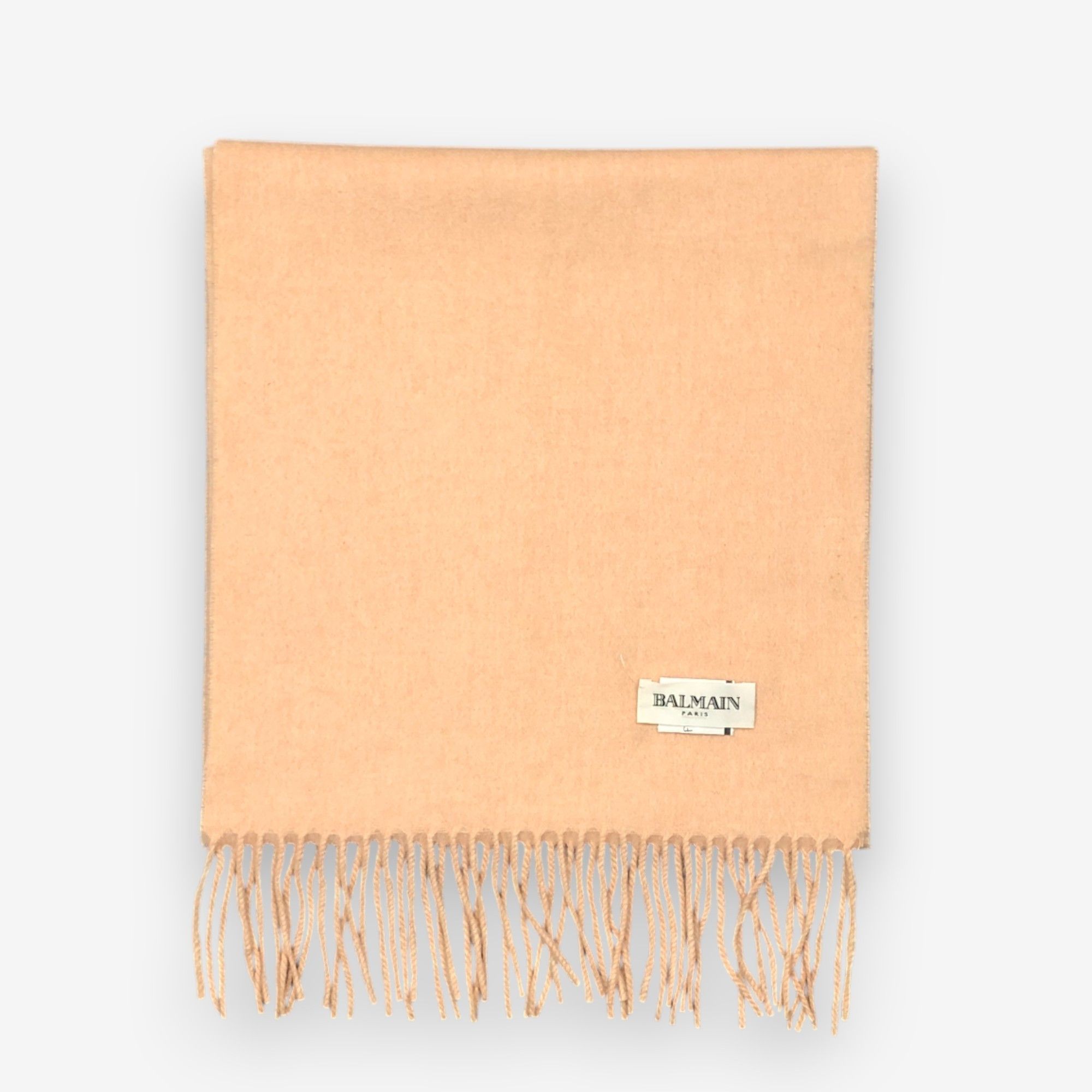 Japanese Brand Vintage Balmain Scarf Muffler Cashmere Fringe Scarves Size ONE SIZE - 3 Thumbnail