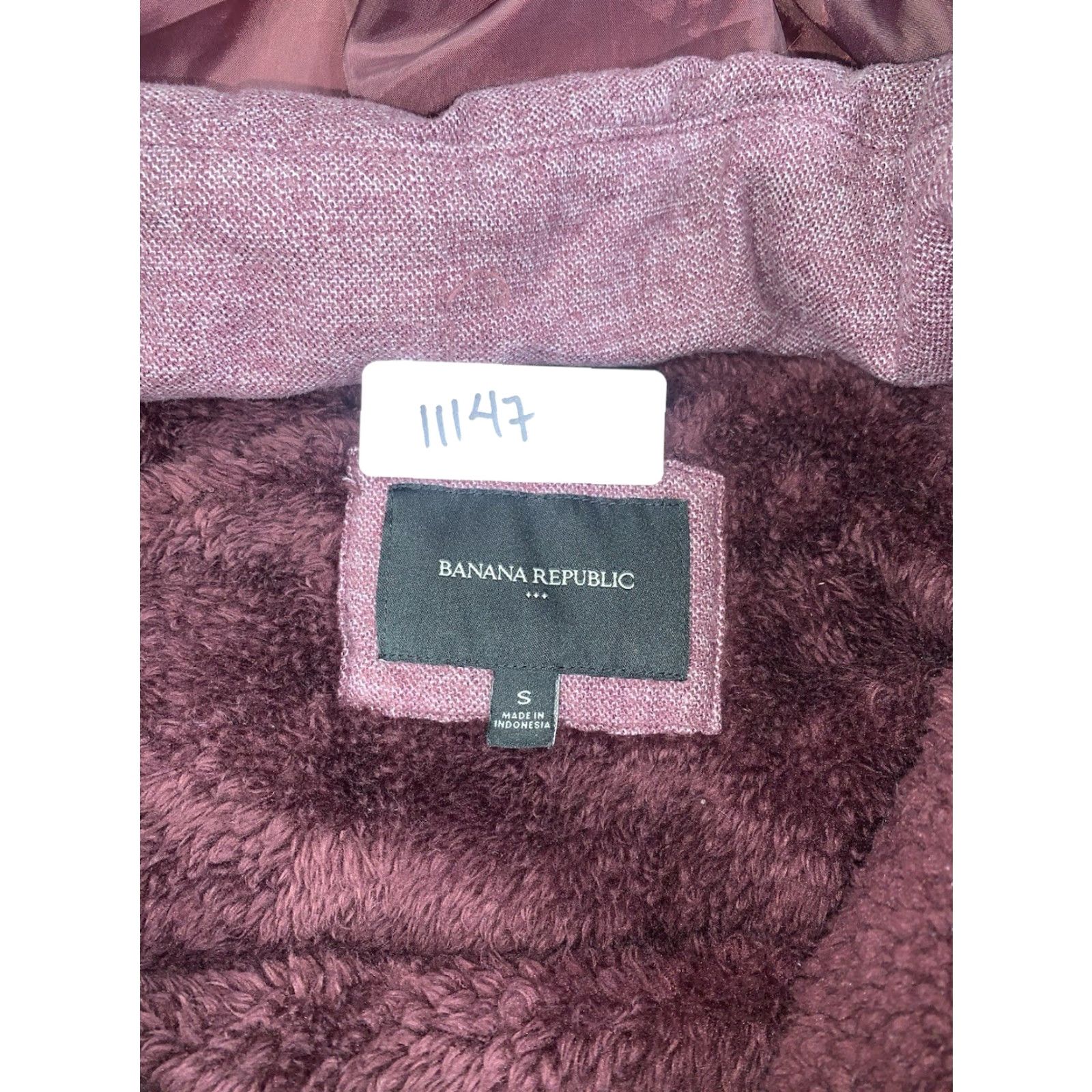 Banana Republic VINTAGE Banana Republic Jacket Vest Womens S Red Purple Hooded Sherpa Lined 11147 Size S / US 4 / IT 40 - 2 Thumbnail