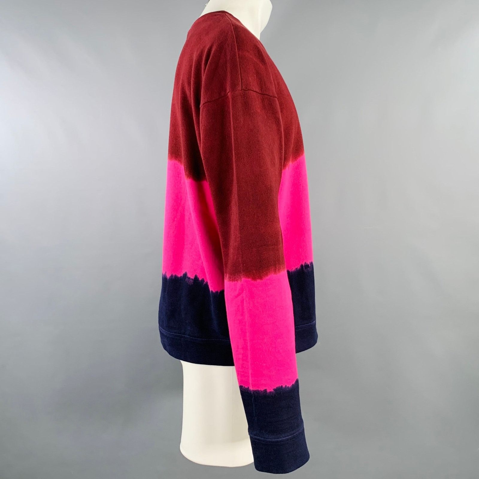 The Elder Statesman THE ELDER STATESMAN Pink Navy Color Block Cotton Sweatshirt Size US M / EU 48-50 / 2 - 2 Thumbnail