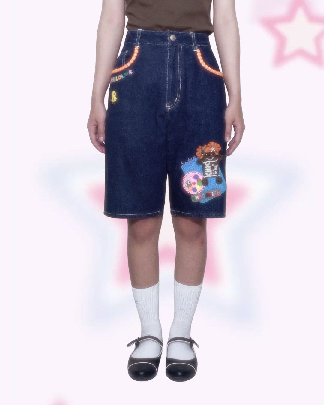 Angel Blue Angel Blue Japan All-Over Print Graphic Shorts JDM Y2K Style Size 29" - 1 Thumbnail