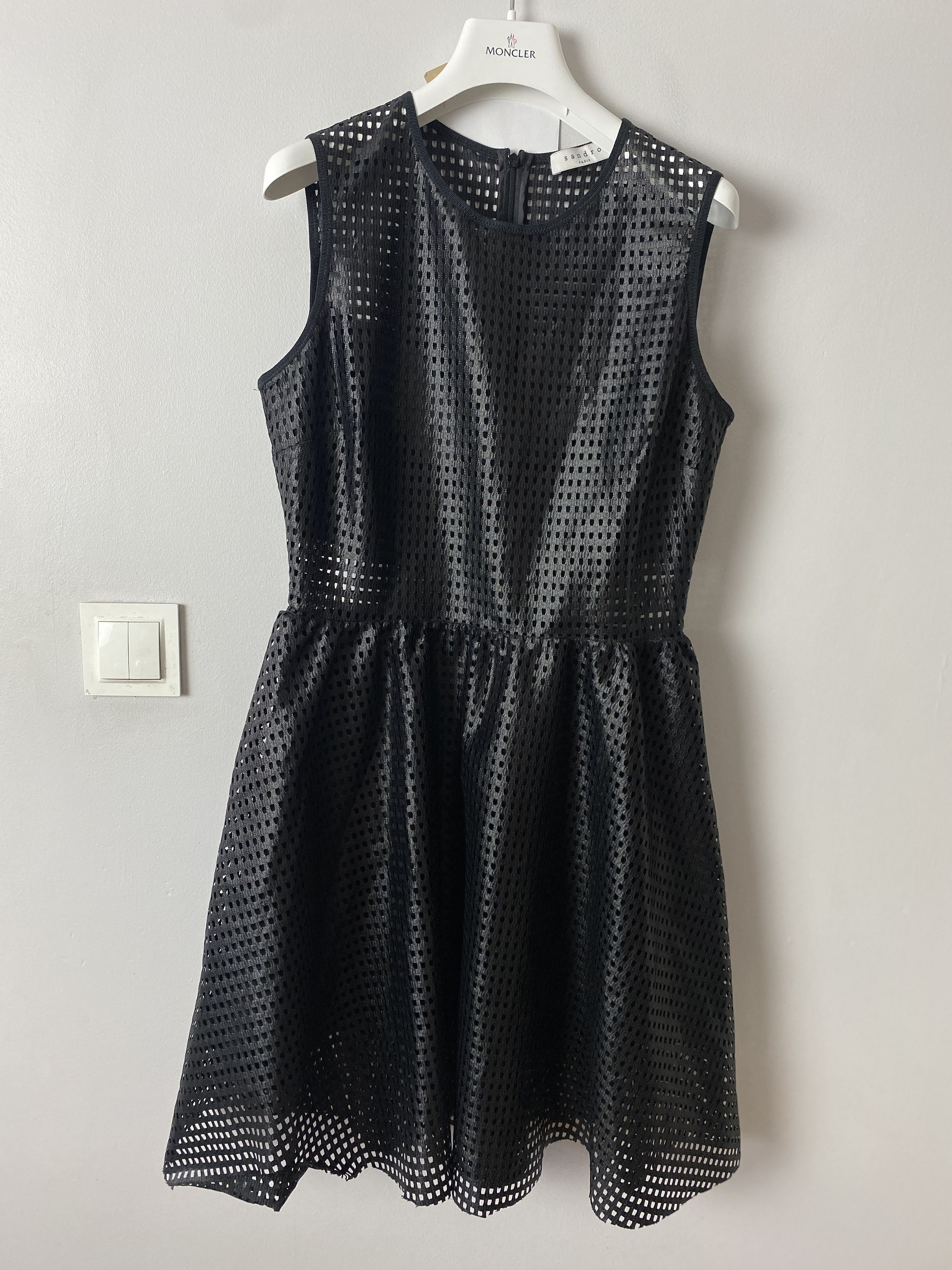 Sandro Sandro black party midi dress Size L / US 10 / IT 46 - 1 Thumbnail