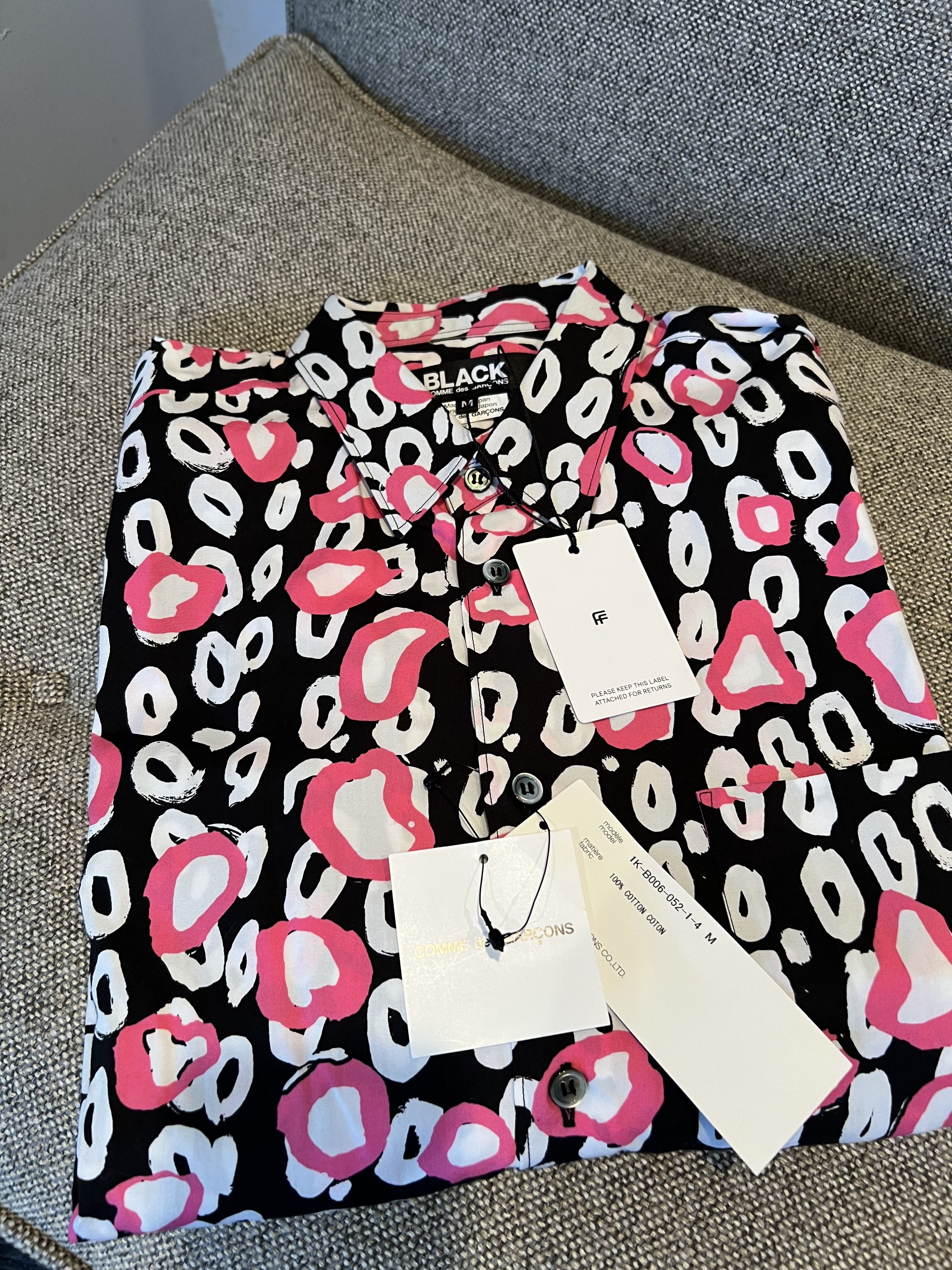 Comme des Garcons Black Black Comme des Garcons Leopard-print Cotton Shirt Size US M / EU 48-50 / 2 - 2 Thumbnail