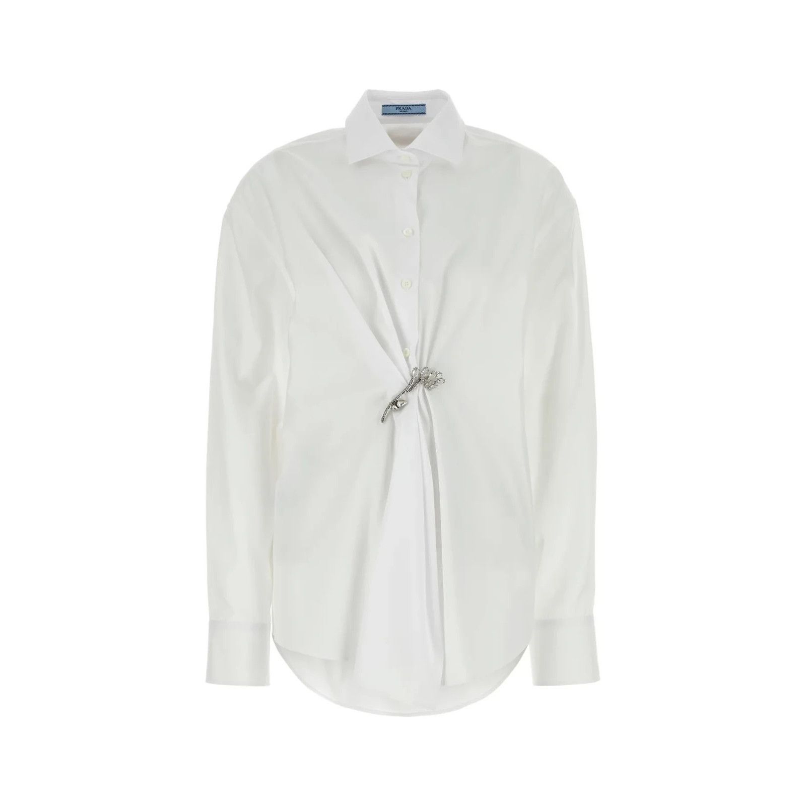 PRADA White Poplin Shirt New )