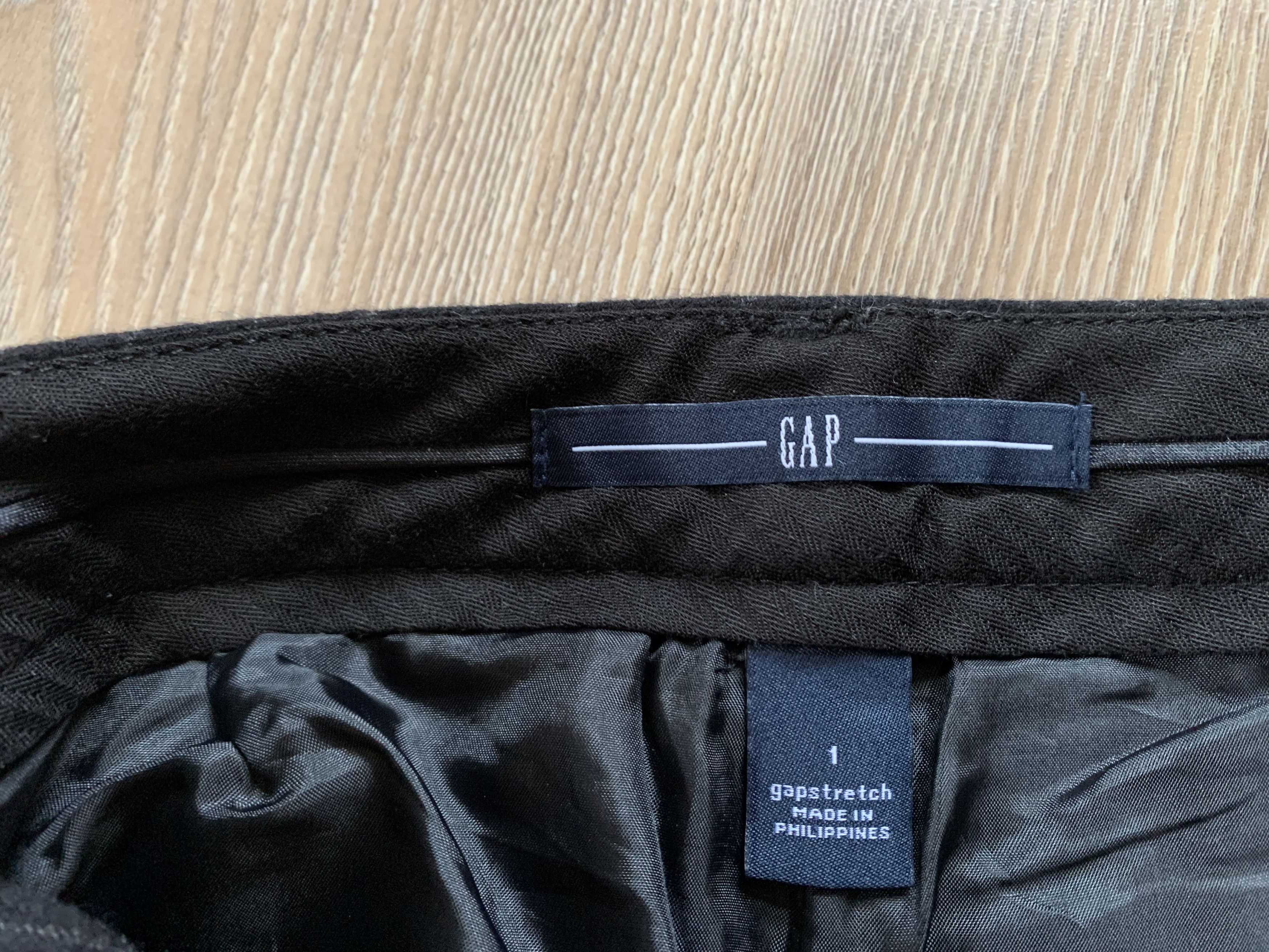 Gap Gap Wide Leg Black Pinstripe Wool Blend Trousers Pants Size 26" / US 2 / IT 38 - 8 Thumbnail