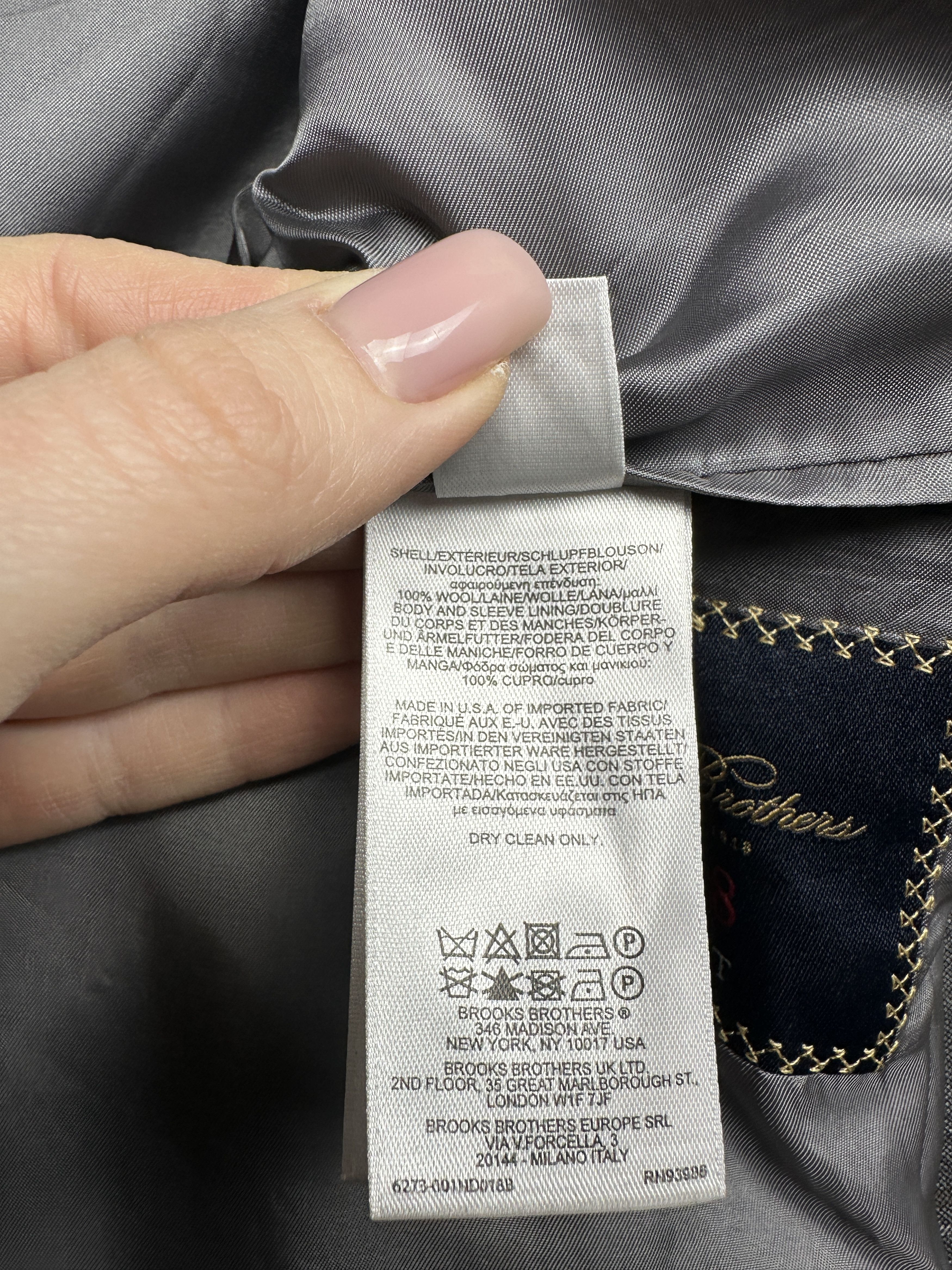 Brooks Brothers Mens Wool Blazer Jacket