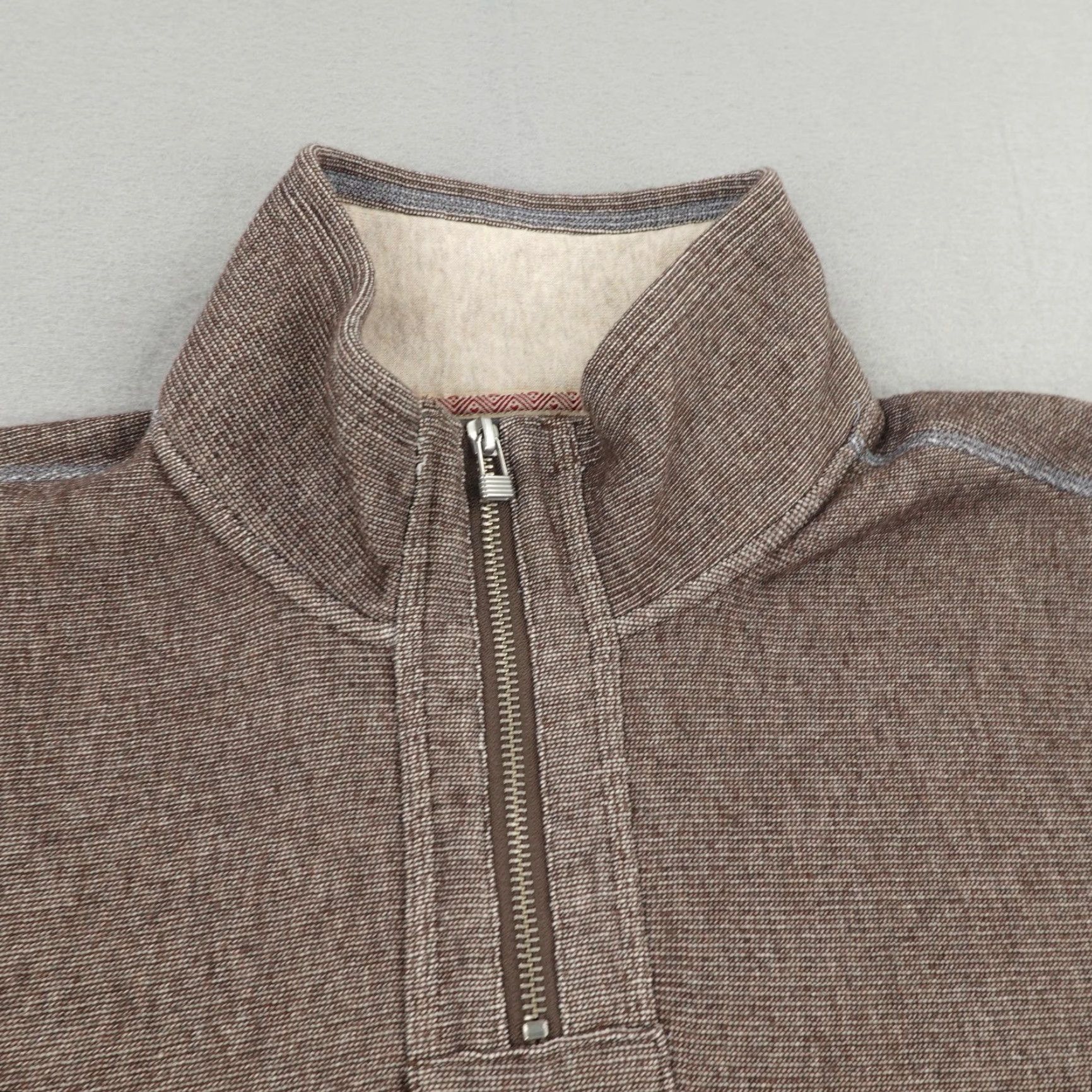 Carbon2Cobalt VINTAGE? No — Carbon2Cobalt Sweater Mens Large Brown 1/2 Zip Pullover Sweater Fleece Mock Neck Size US L / EU 52-54 / 3 - 2 Thumbnail