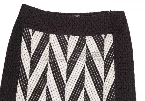 Dries Van Noten Dries Van Noten Herringbone Knit Skirt Size 35" - 2 Thumbnail