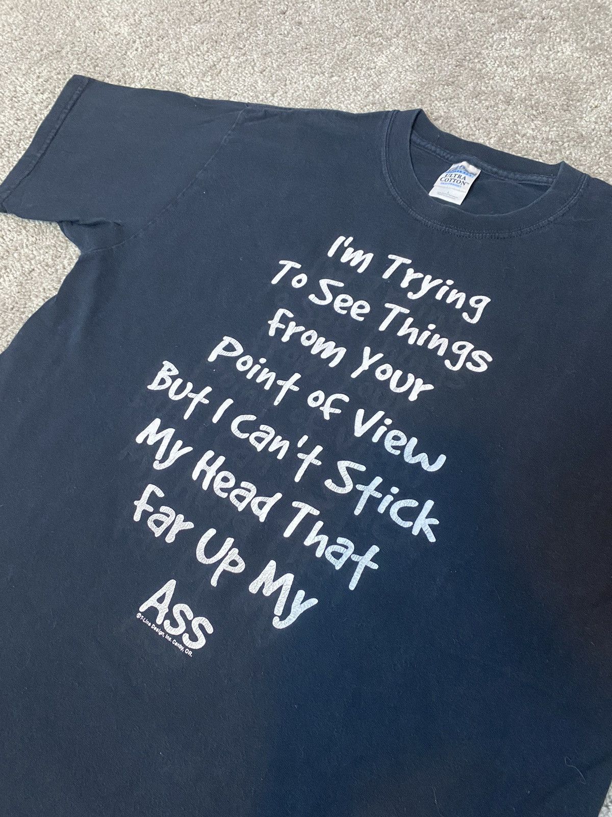 Vintage Funny Vintage 90s Opium Text Shirt Size US L / EU 52-54 / 3 - 1 Thumbnail