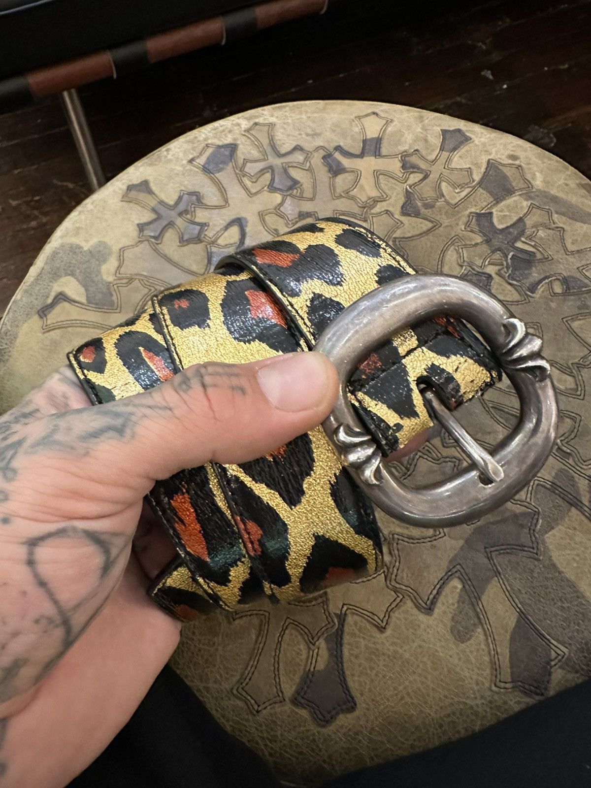 Chrome Hearts Chrome Hearts LEOPARD GUNSLINGER belt 31-33 Size 32 - 1 Thumbnail