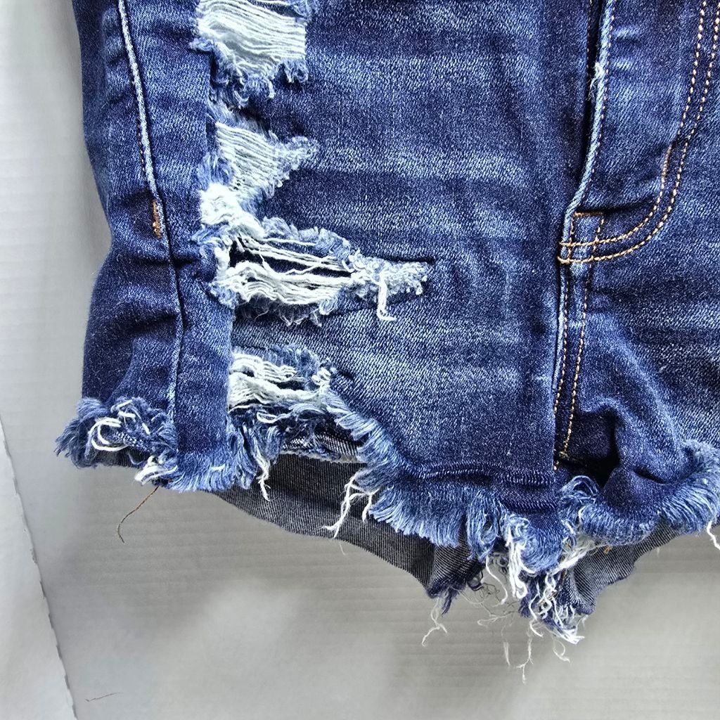 American Eagle Outfitters Women's American Eagle Distressed Hi-Rise Shortie J Shorts00 Size 24" / US 00 / IT 34 - 4 Thumbnail