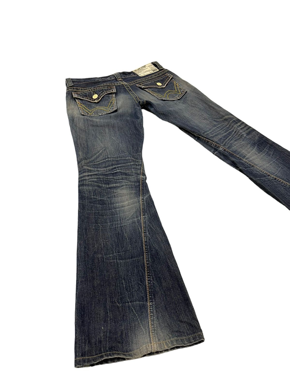Japanese Brand Flare Jeans Edwin Japan Distress Low Rise Boot Cut 7🟦0 Size US 30 / EU 46 - 11 Thumbnail