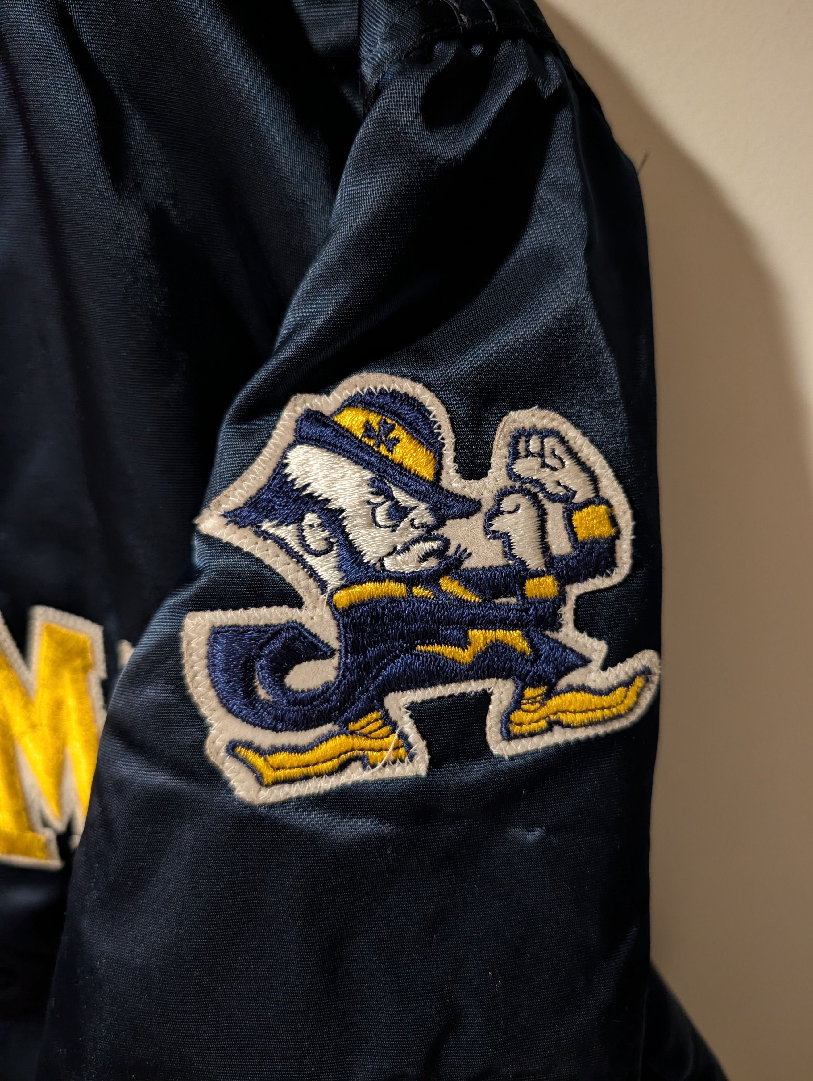 Starter Vintage Starter Notre Dame Satin Jacket Men's Irish Bomber Size US M / EU 48-50 / 2 - 4 Thumbnail