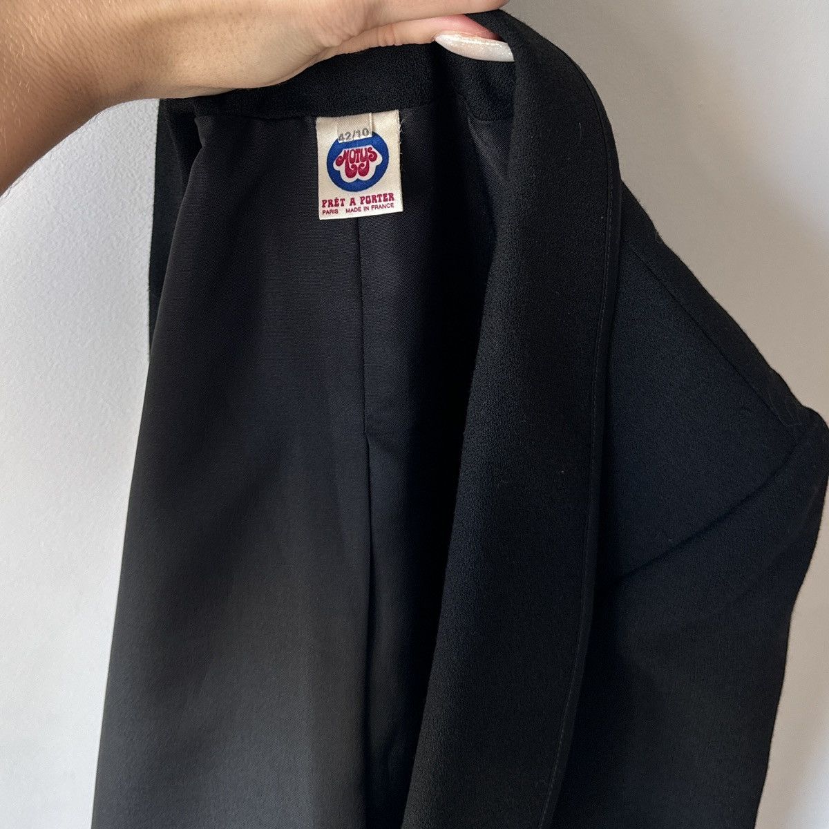 Vintage French Motys vintage wool black blazer tuxedo Paris M Size M / US 6-8 / IT 42-44 - 7 Thumbnail