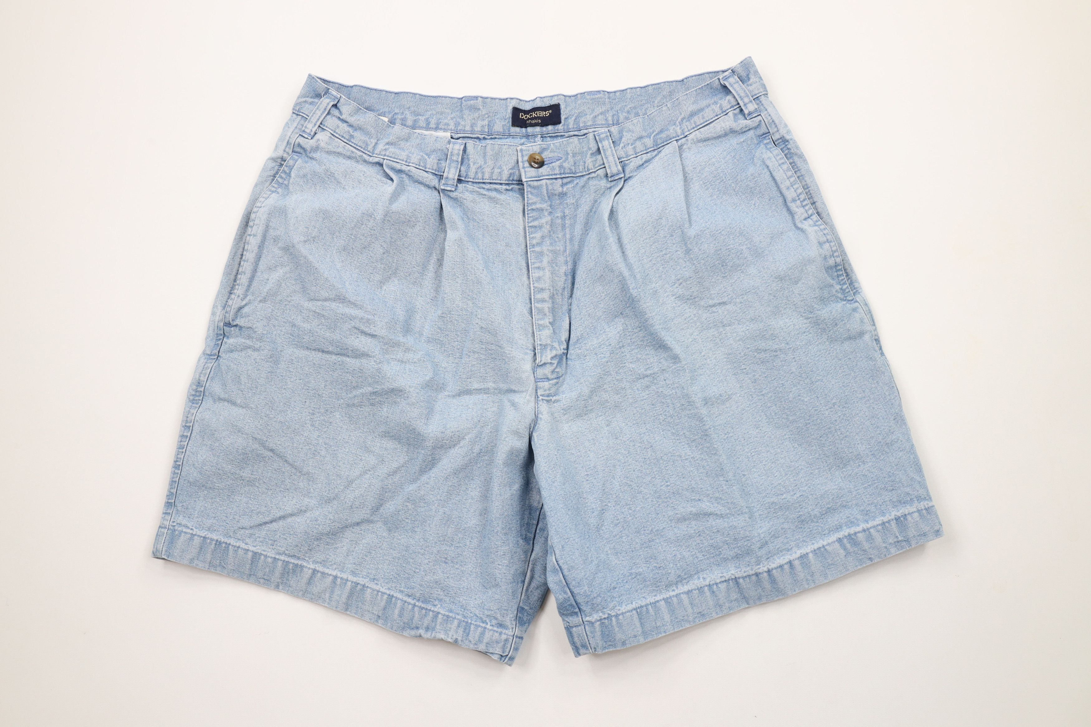 Vintage Vintage 90s Streetwear Above Knee Denim Jean Shorts Jorts Size US 34 / EU 50 - 1 Thumbnail