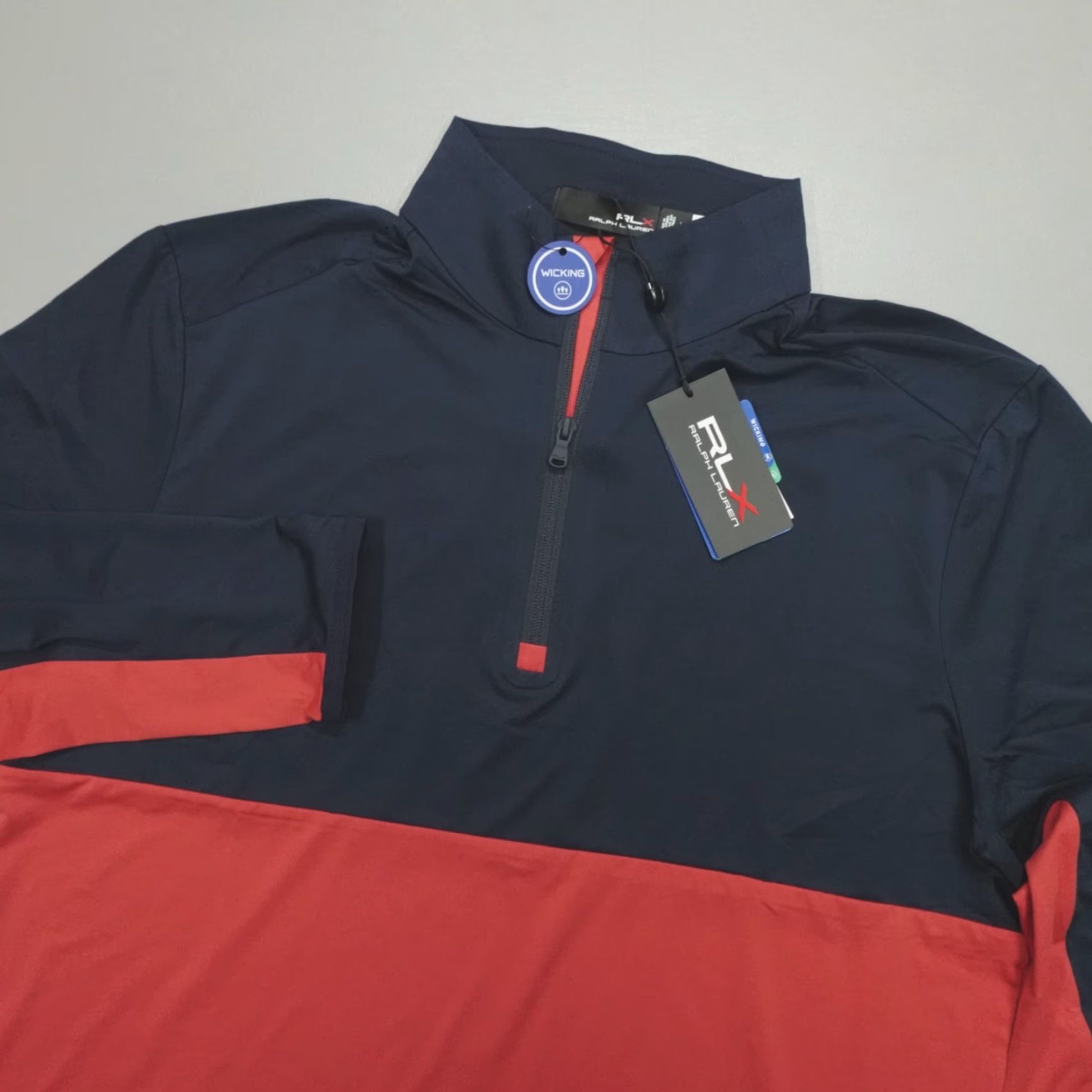 RLX Ralph Lauren RLX Ralph Lauren Performance Half-Zip Pullover Navy Red Men’s L Pullover Size US L / EU 52-54 / 3 - 2 Thumbnail