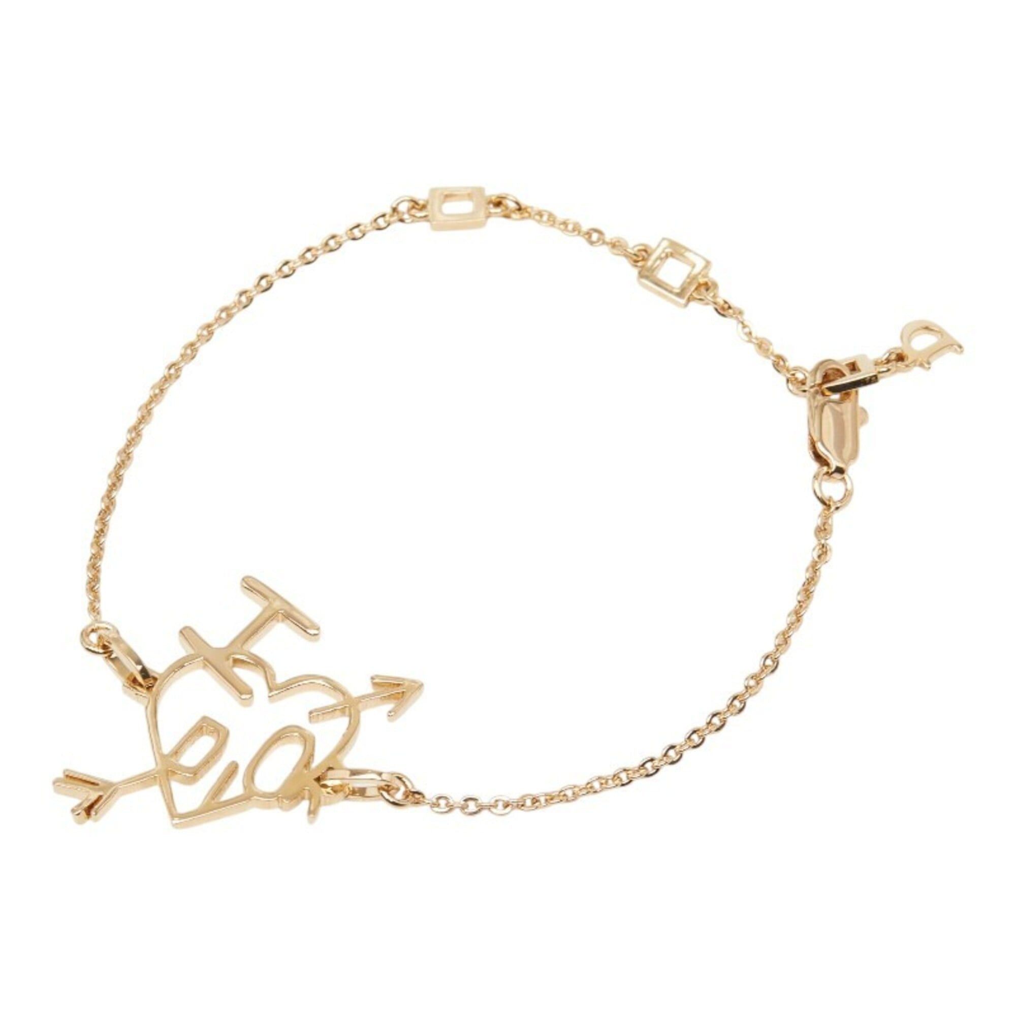 Dior Christian Dior Dior Heart Arrow Bracelet, Gold Plated, Women's Size ONE SIZE - 1 Thumbnail