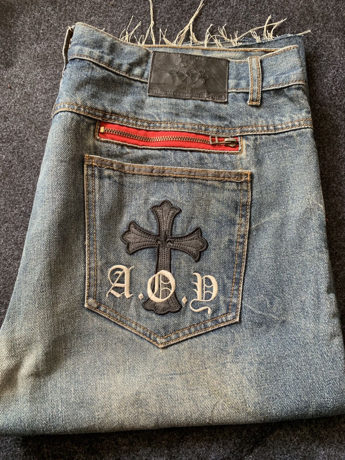 Japanese Brand A.O.D cross design like chrome hearts style. Size US 38 / EU 54 - 8 Thumbnail