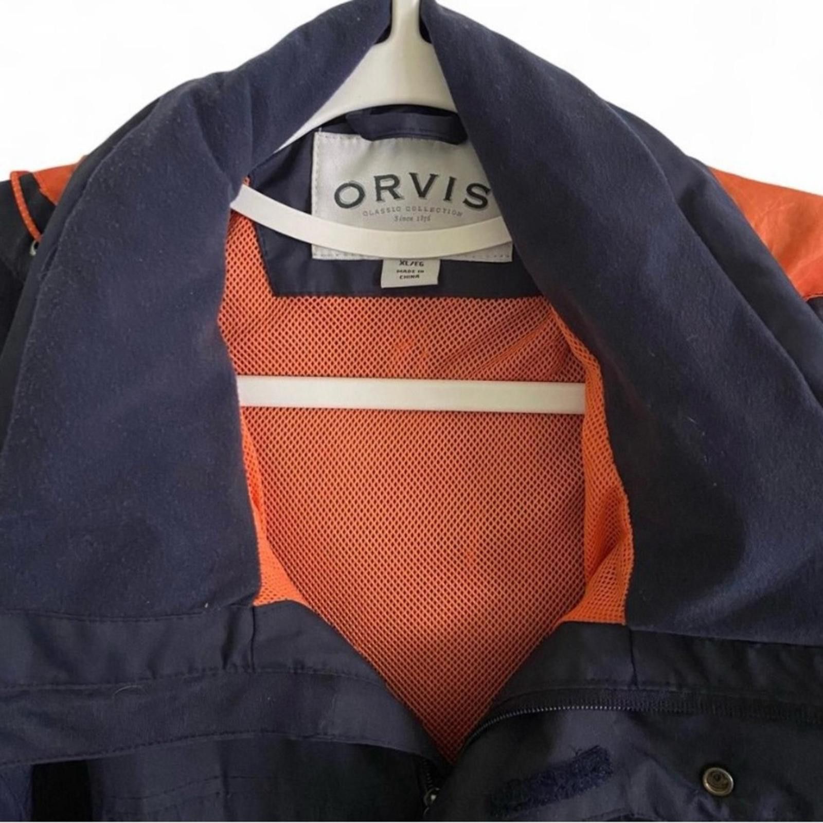 Orvis Orvis Men’s Blue Windproof Zip-Up Mesh Lined Rain Coat Sz XL Size US XL / EU 56 / 4 - 3 Thumbnail