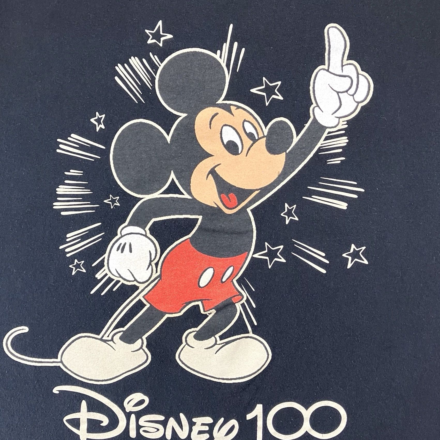 Disney Disney Mickey Mouse T-Shirt Men's Large Black Cotton Short Sleeve Crew Neck 100 Years of Wonder Graphic Mens Size US L / EU 52-54 / 3 - 3 Thumbnail