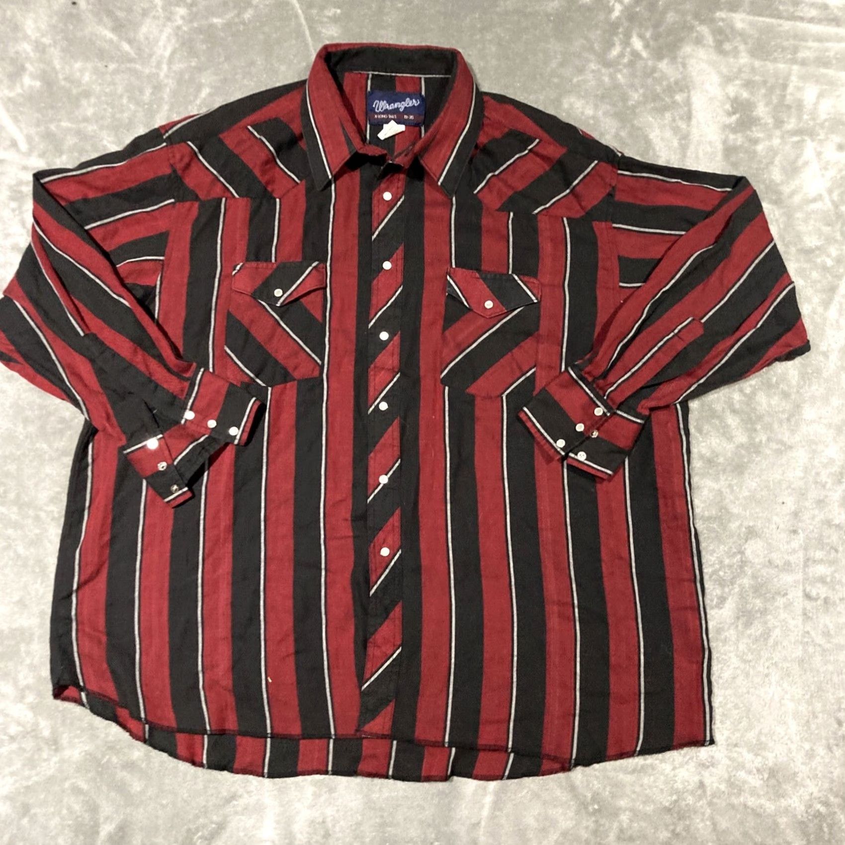 Wrangler Wrangler Cowboy Cut Pearl Snap Shirt 19-35 Regular Fit X Long Tails Western Shirt Mens Regular Multicolor Cowboy 90s? Size US XXL / EU 58 / 5 - 2 Thumbnail