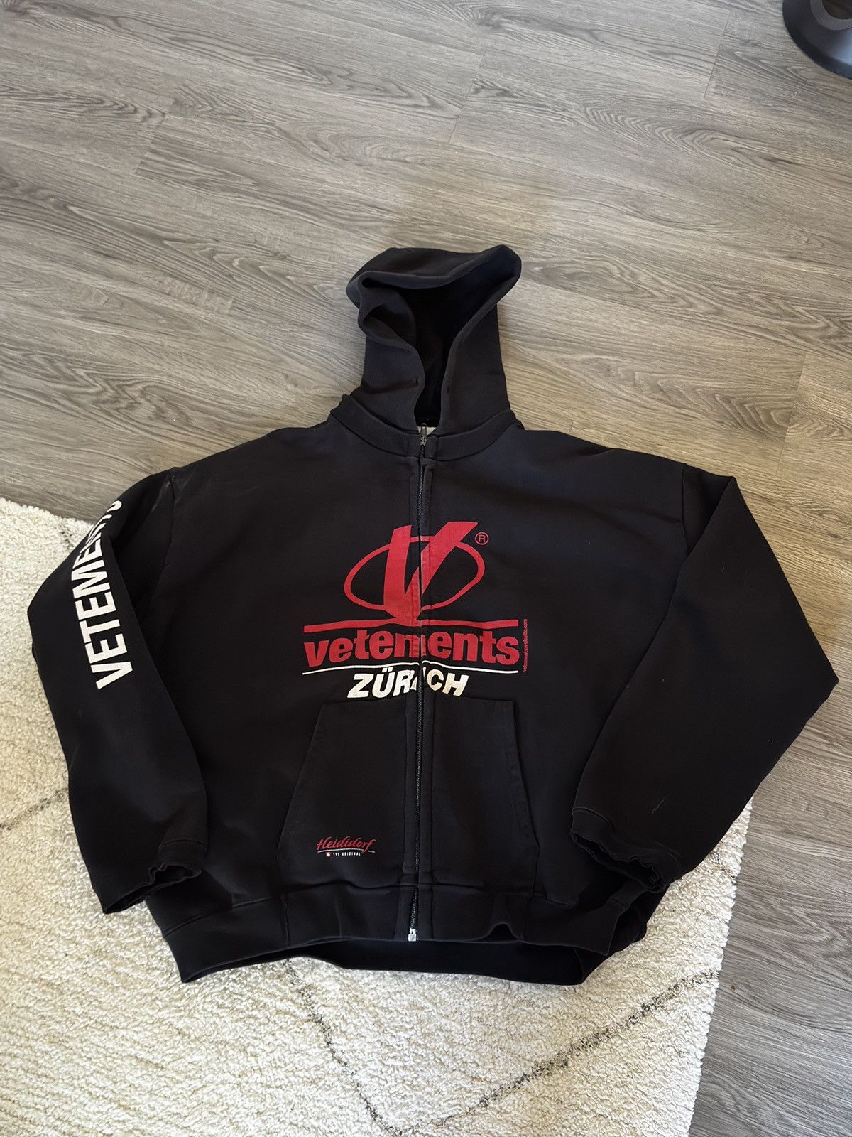 Vetements Vetements Weltschmerz Zip Up Hoodie Bomber Jacket SS17