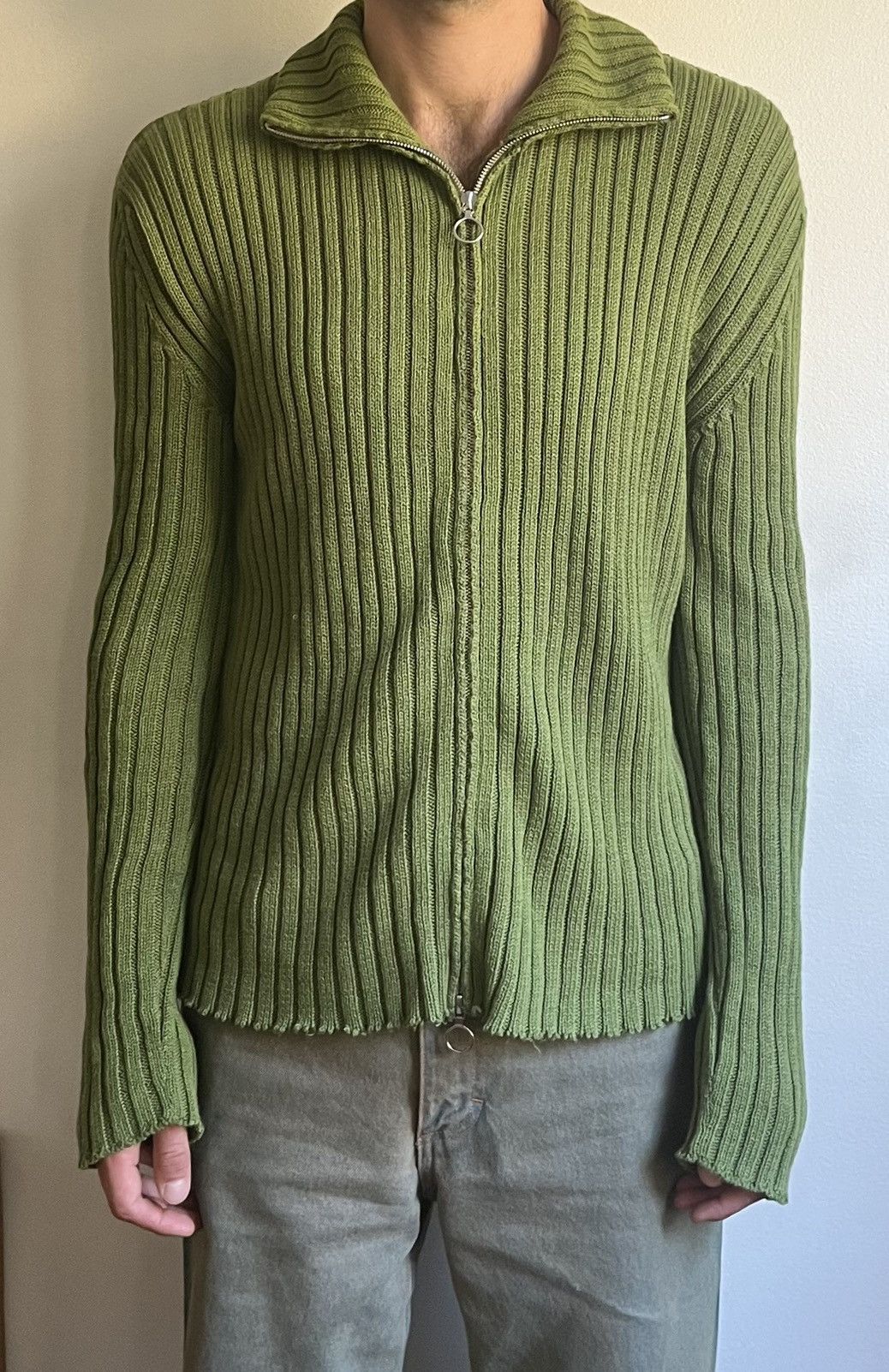 Edward Cuming Edward Cuming Zip Knit Green | Grailed