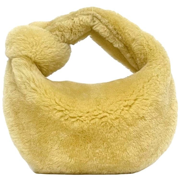 Bottega Veneta Mini Bag Yellow Shearling, Women's