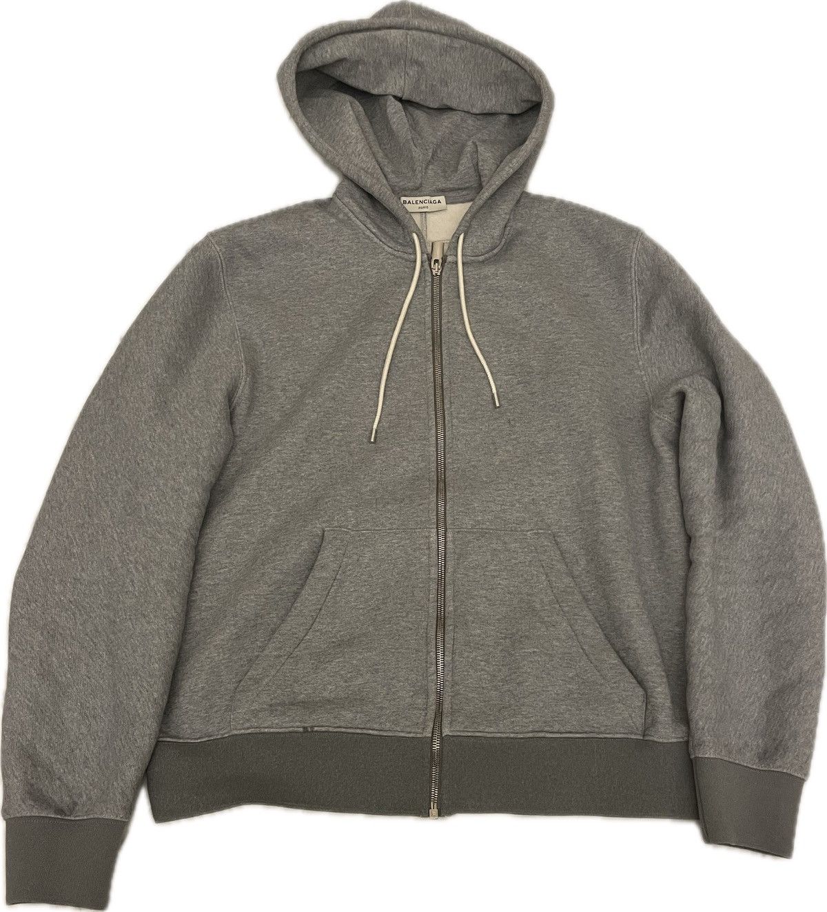 image of Balenciaga Grey Sweatshirt With Zip, Men's (Size Medium)