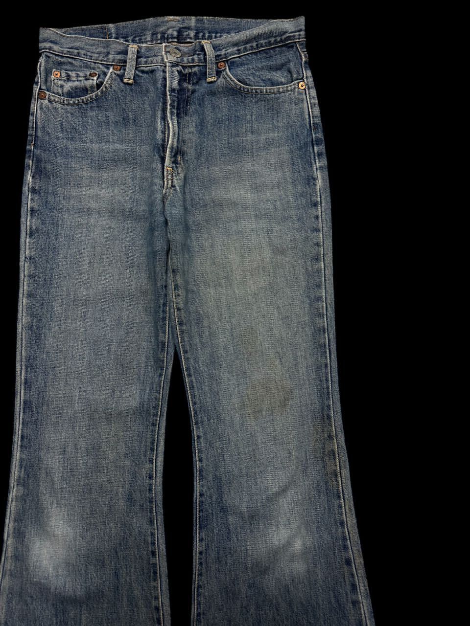 GOSTAR DE FUGA FLARED If Six Was Nine Le Grande Bleu Style By Japanese Jean Size US 28 / EU 44 - 5 Thumbnail