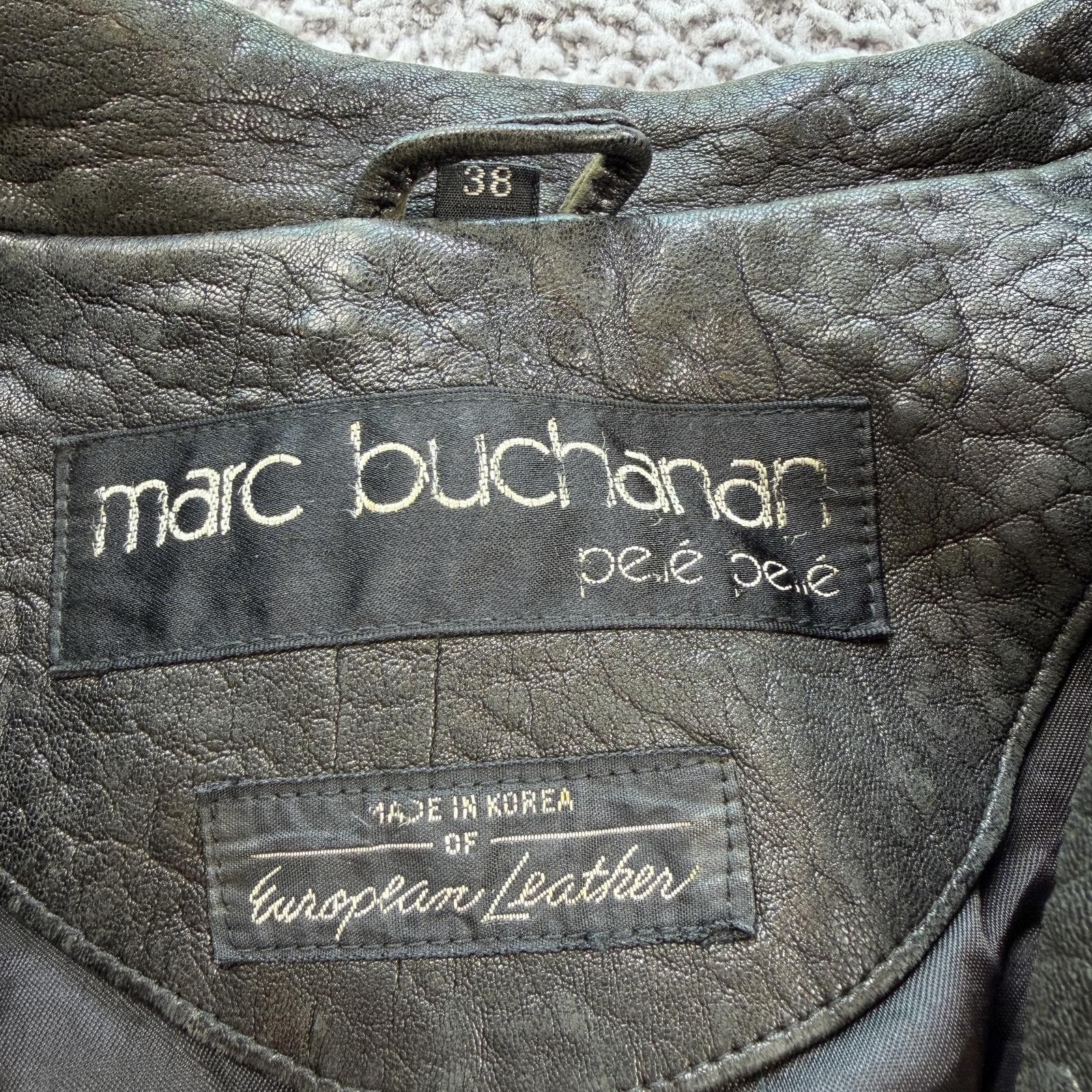 Marc Buchanan Vintage Pelle Pelle Marc Buchanan Leather Jacket Cropped Size US XL / EU 56 / 4 - 4 Thumbnail