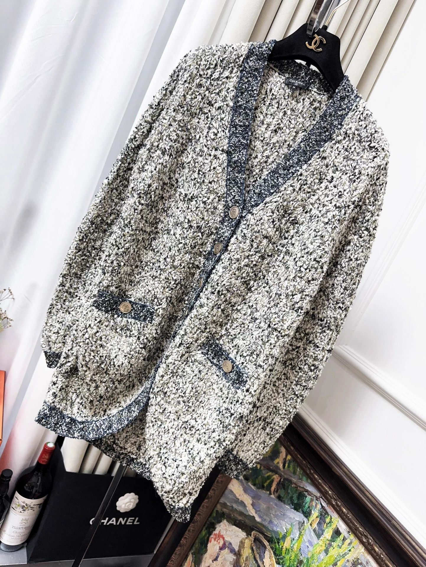 Chanel Chanel 19A Egyptian Gold Thread Knit Longline Cardigan 36 Size XS / US 0-2 / IT 36-38 - 1 Thumbnail