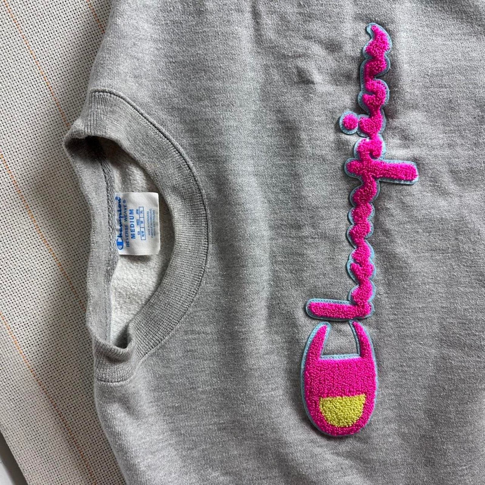 Champion Champion Limited Edition Reverse Weave Crewneck Pink Logo Size M / US 6-8 / IT 42-44 - 4 Thumbnail