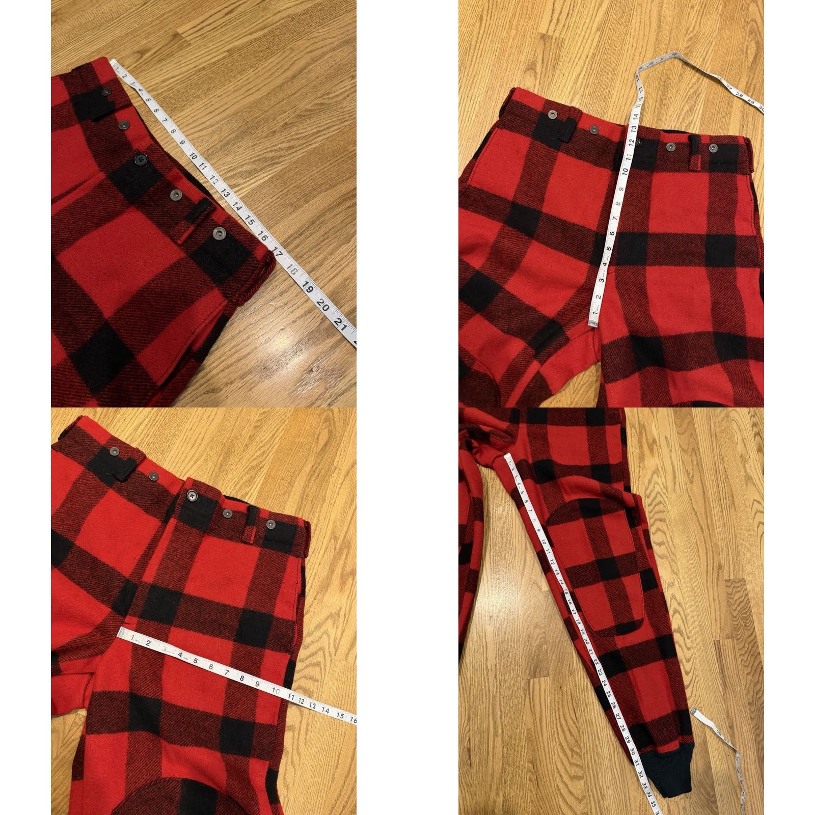 Vintage Vintage Woolrich Hunting Pants Mens 34 Red Black Buffalo Plaid Wool Blend Vtg Size US 34 / EU 50 - 9 Thumbnail