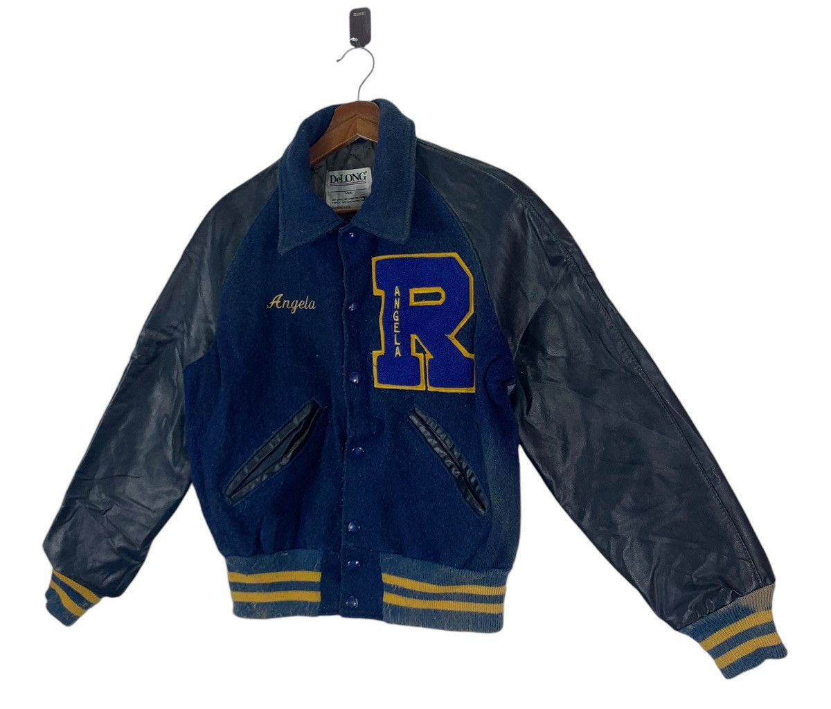 Delong 🔥🔥 VINTAGE CHEERLEADER DELONG VARSITY WOOL JACKET Size US S / EU 44-46 / 1 - 2 Thumbnail
