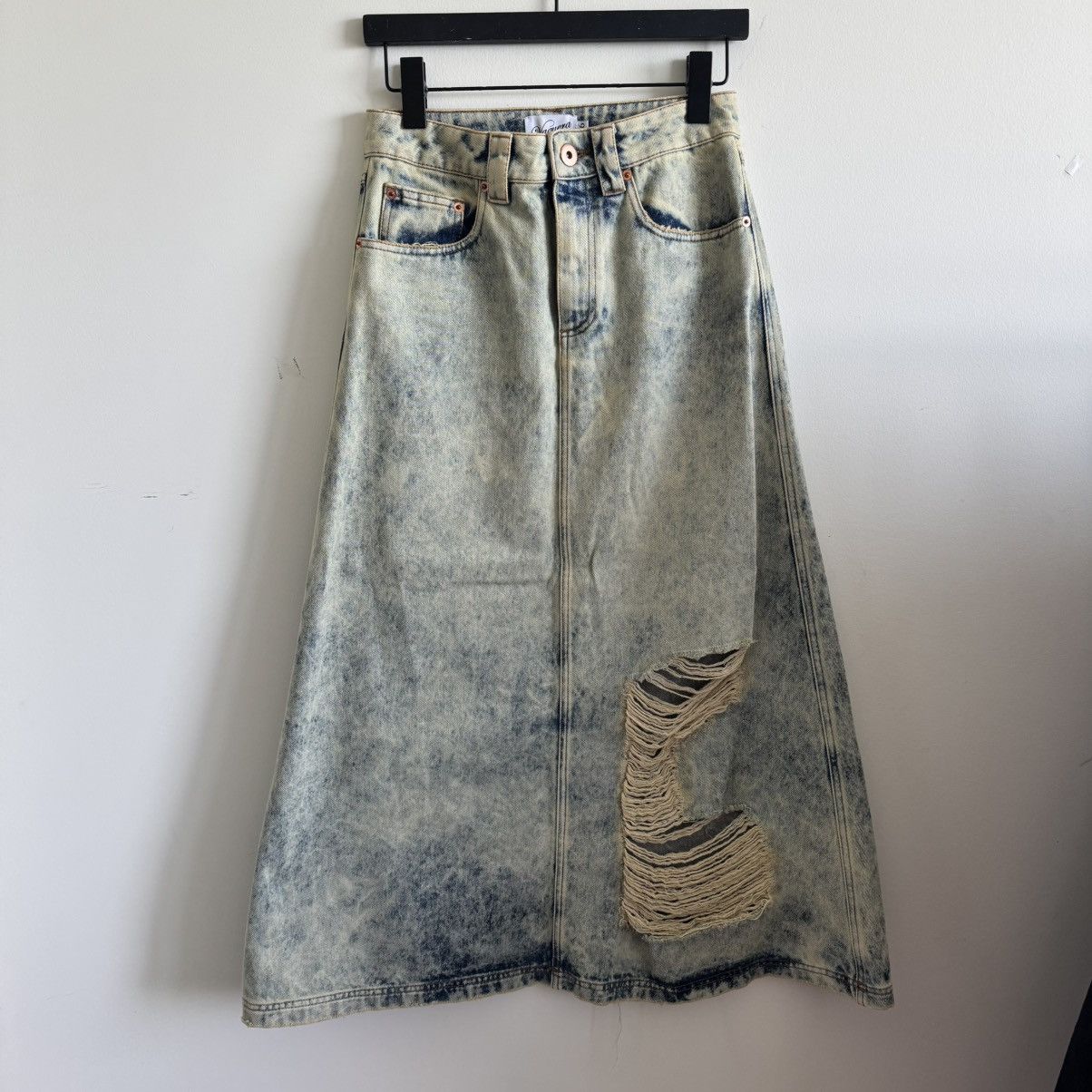 Vaquera Distressed Maxi Skirt Size 26" / US 2 / IT 38 - 1 Thumbnail