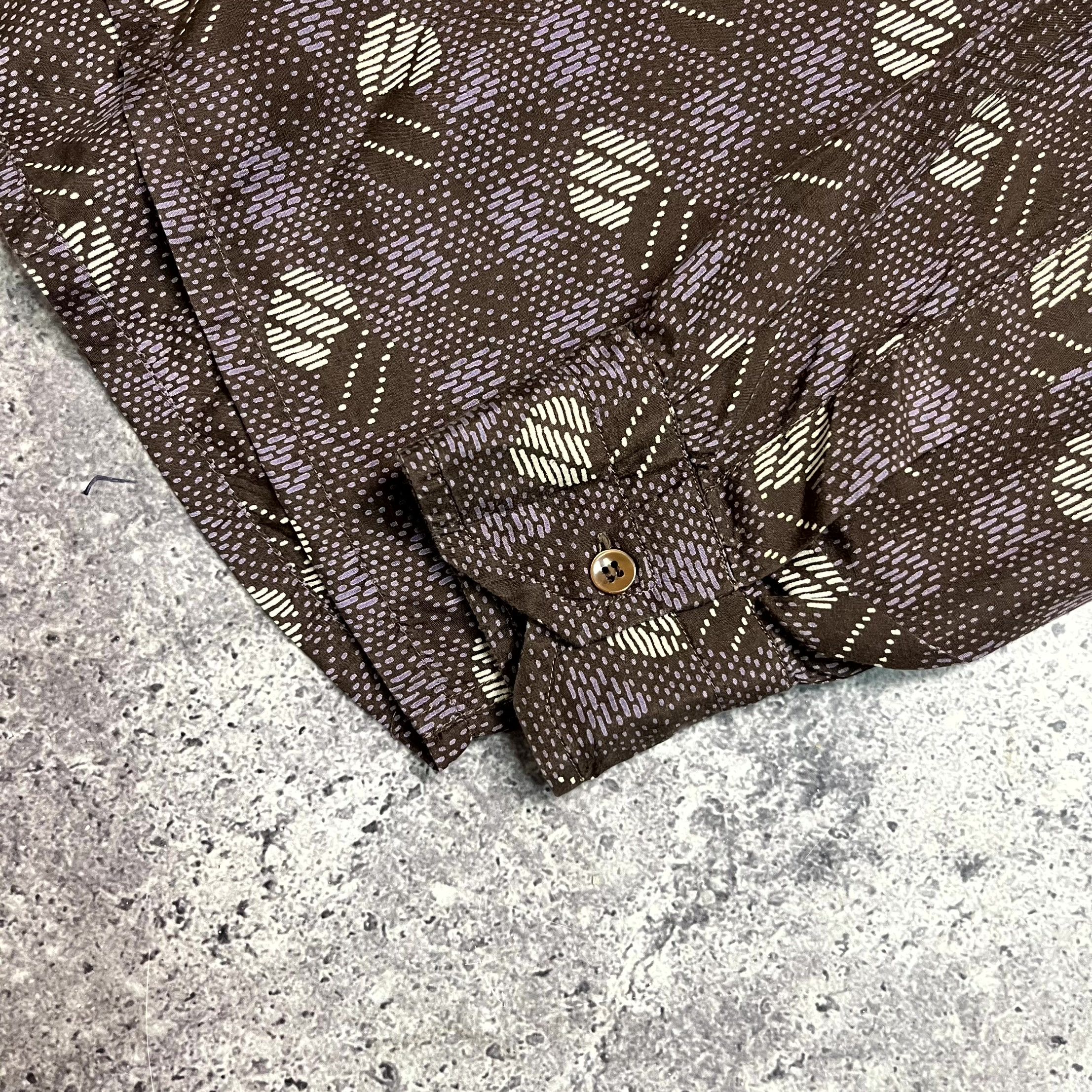 Vintage Vintage Pancaldi Brown Geometric Pattern Shirt Size M Size US M / EU 48-50 / 2 - 3 Thumbnail