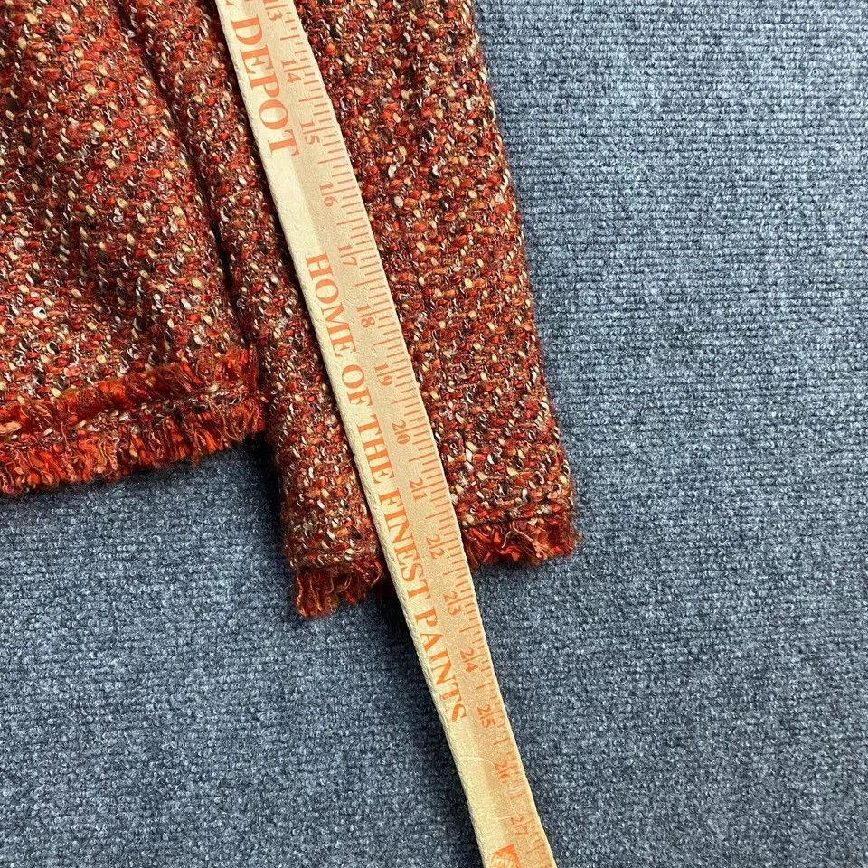 Chicos Chico's Coat Women's UK 0 Orange Brown Knit Acrylic US XS Size XS / US 0-2 / IT 36-38 - 6 Thumbnail