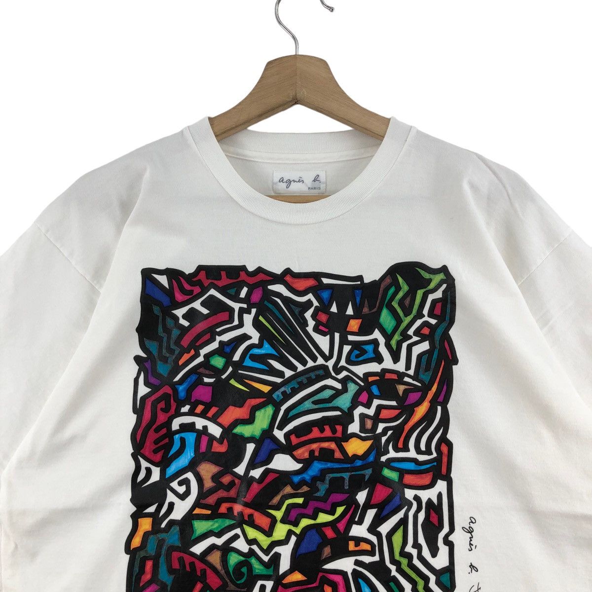 Vintage × agnes b. Vintage AGNES B JonOne Art T-Shirt Pop Art Size US L / EU 52-54 / 3 - 2 Thumbnail