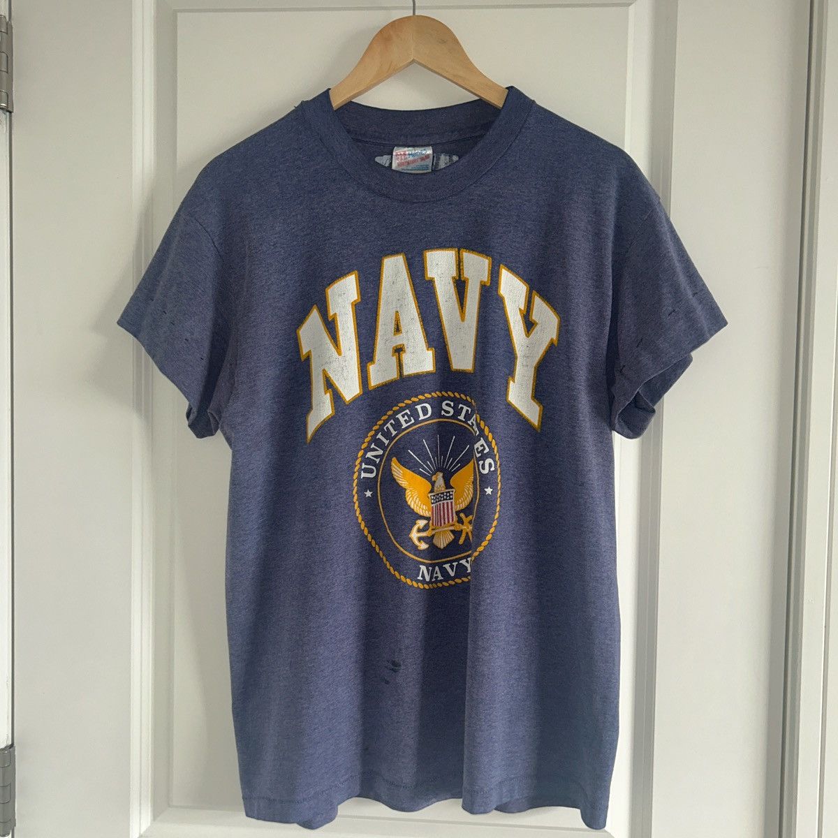 Vintage Vintage 90s United States Navy Tee Size US L / EU 52-54 / 3 - 1 Thumbnail