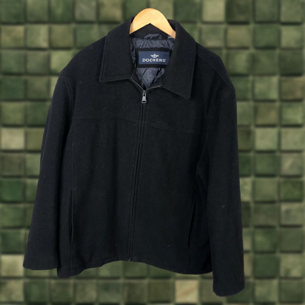 Dockers Dockers Coat Mens XL Black Wool Blend Full Zip Insulated Lined Pockets Preppy Size US XL / EU 56 / 4 - 1 Thumbnail